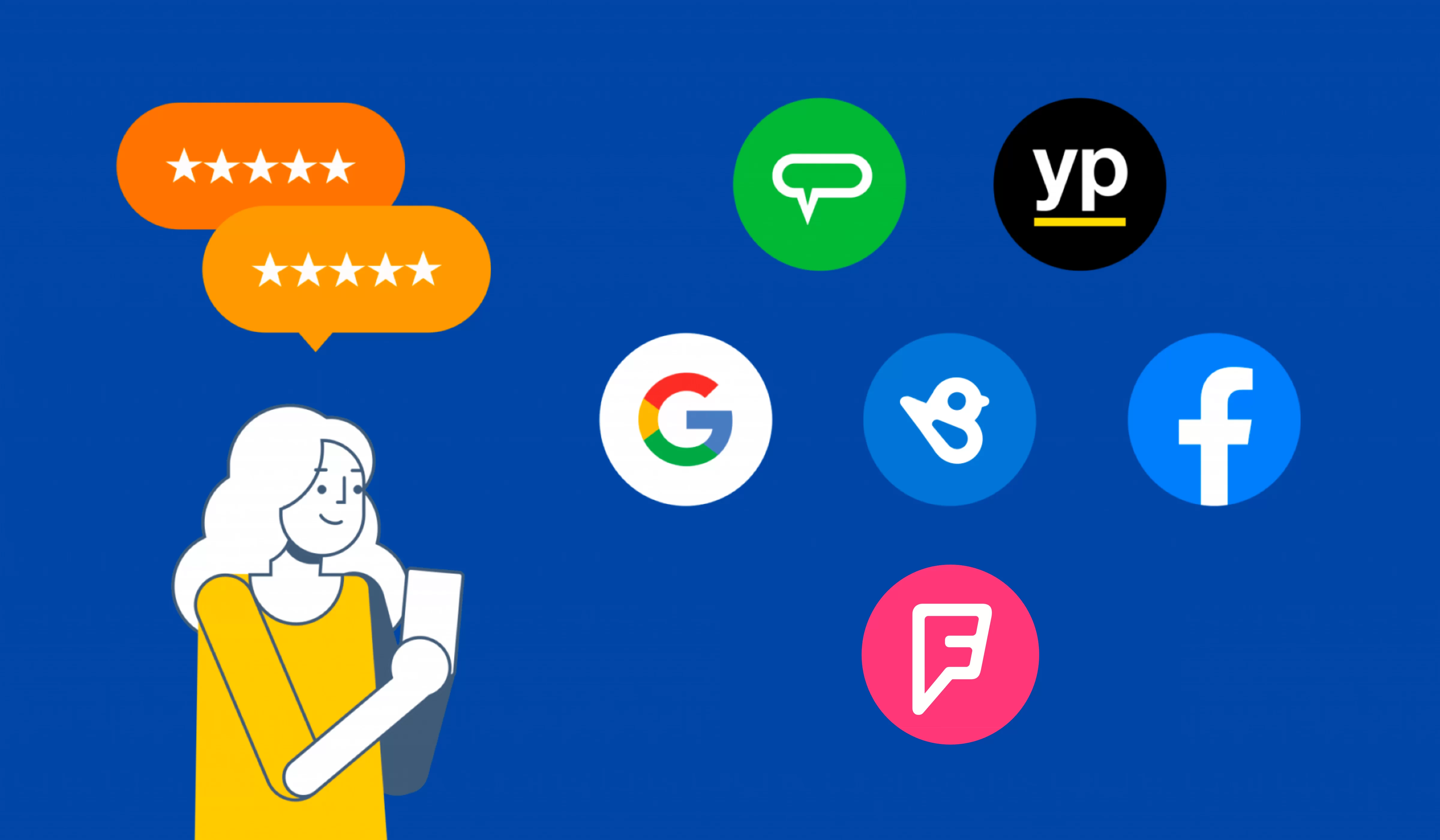 Local customer reviews collage