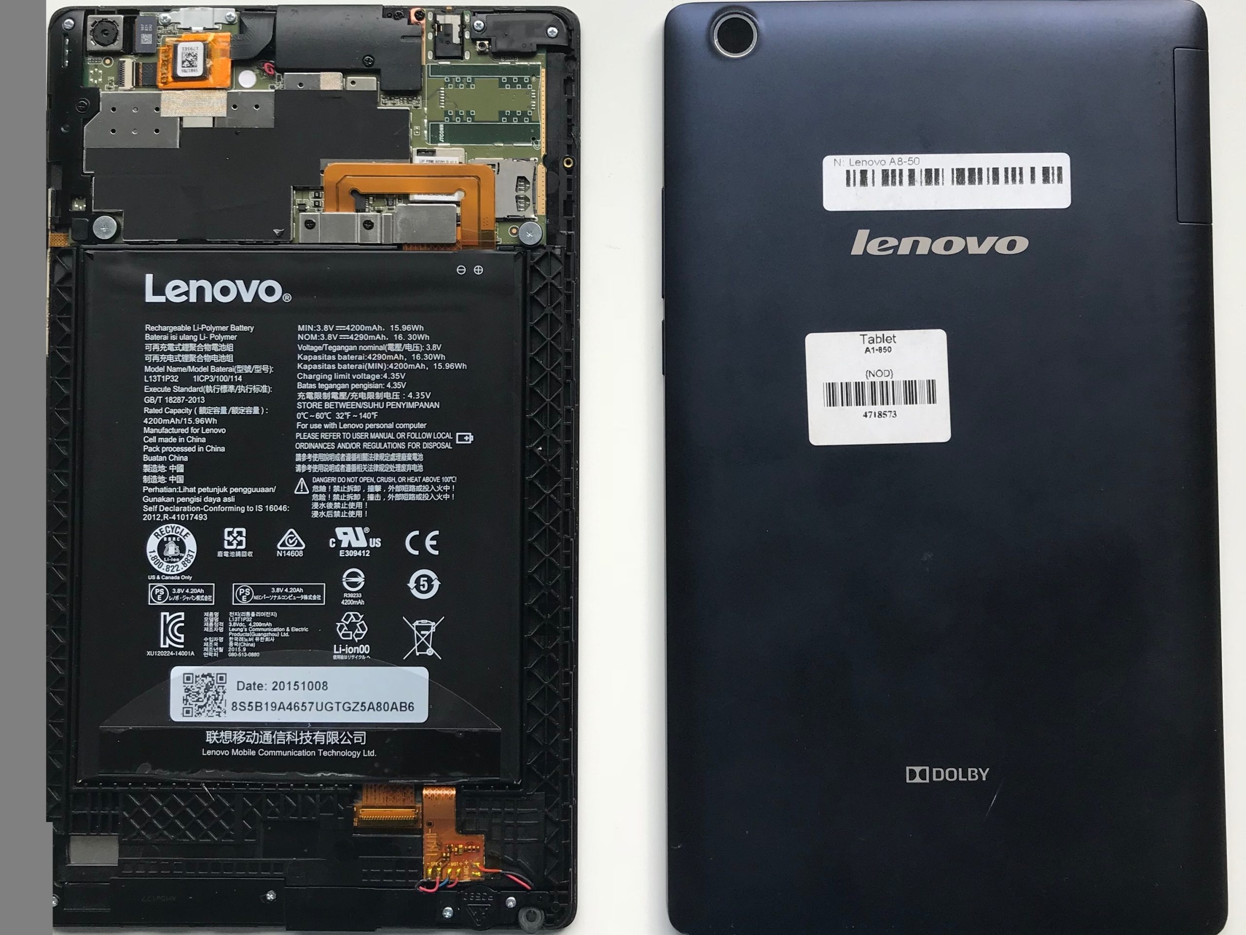 laurel, ms phone repair nearby Lenovo A8-50 Motherboard and Speaker Replacement