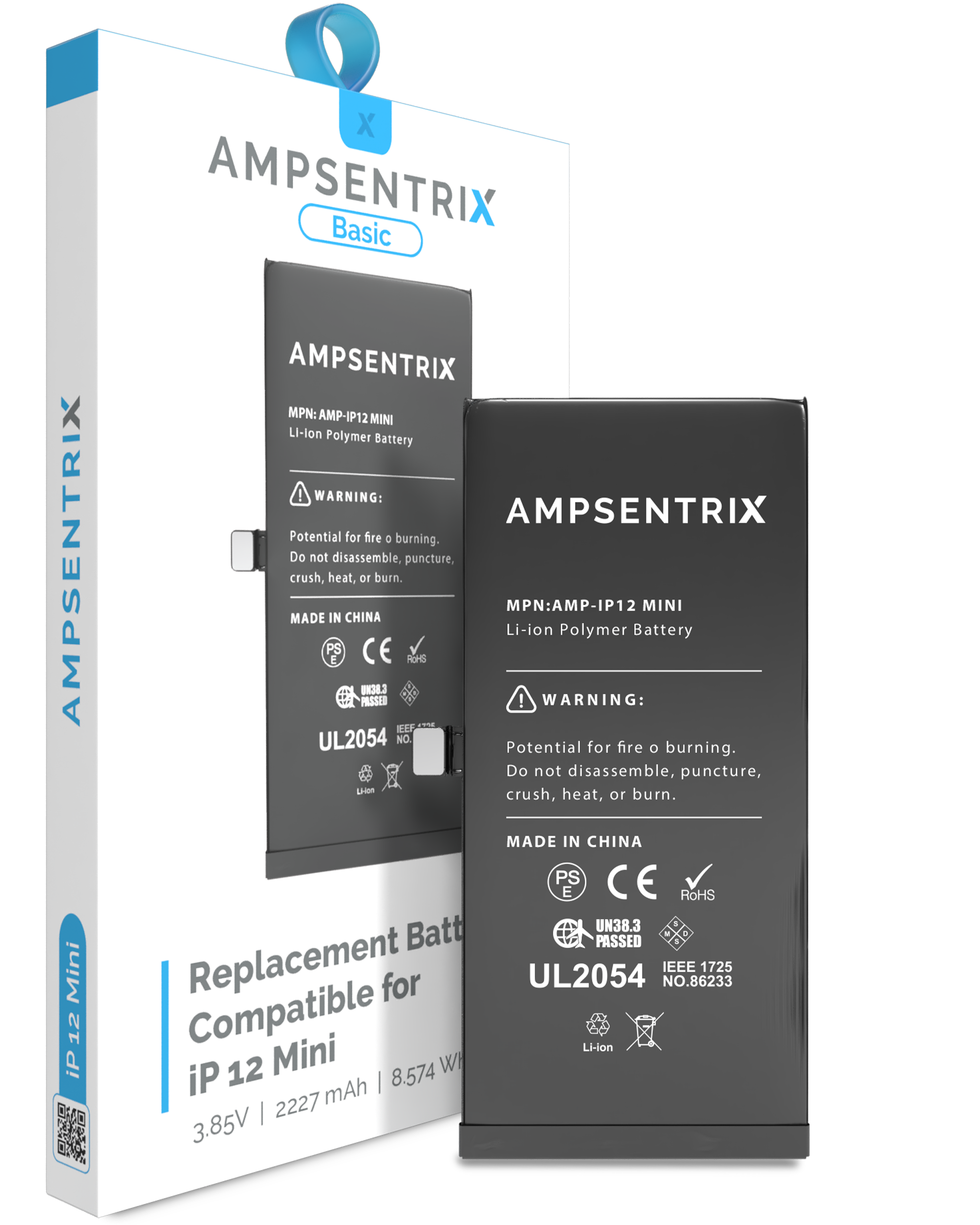 Replacement Battery Compatible For Iphone 12 Mini (Ampsentrix Basic)