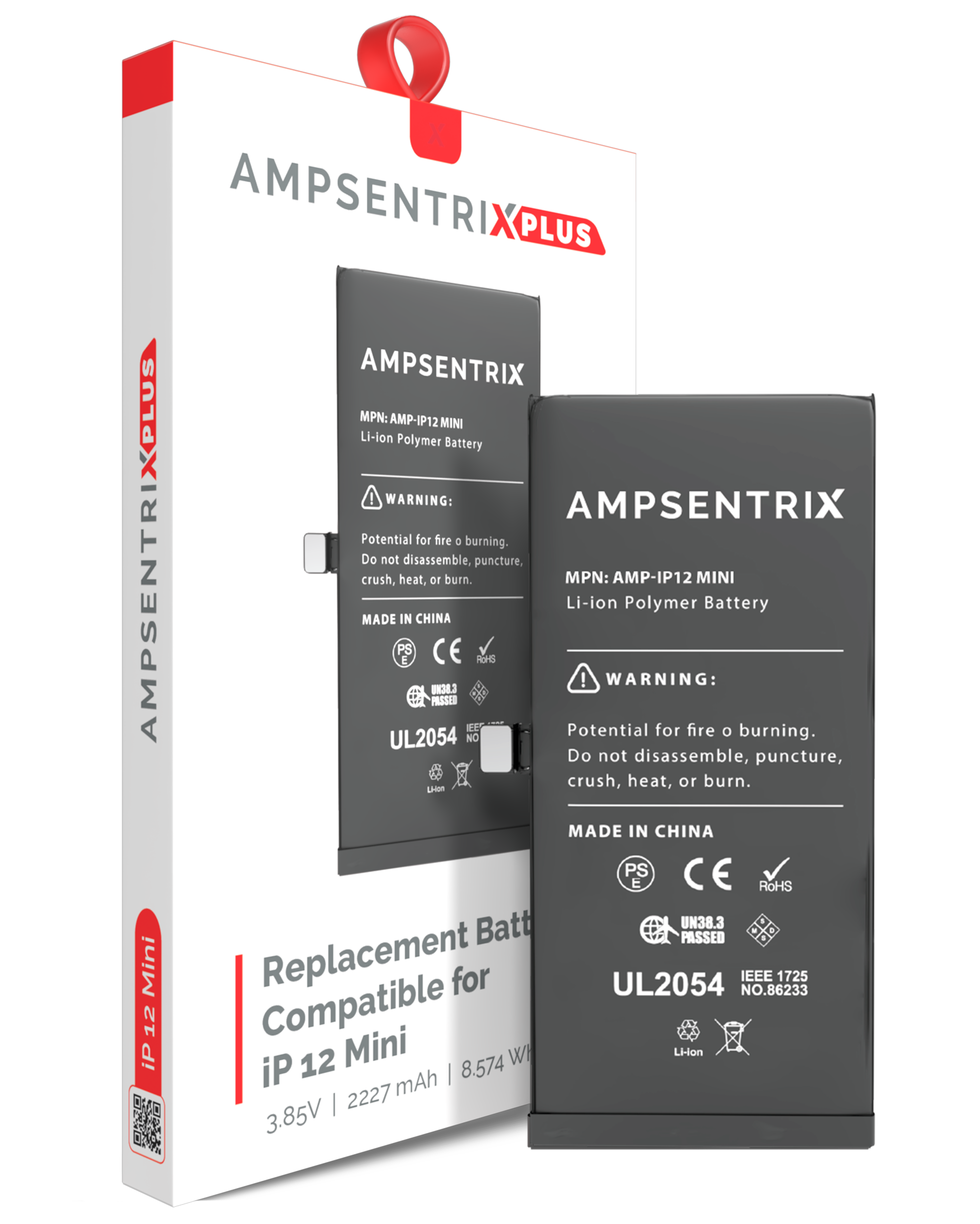 Replacement Battery Compatible For Iphone 12 Mini (Ampsentrix Plus)