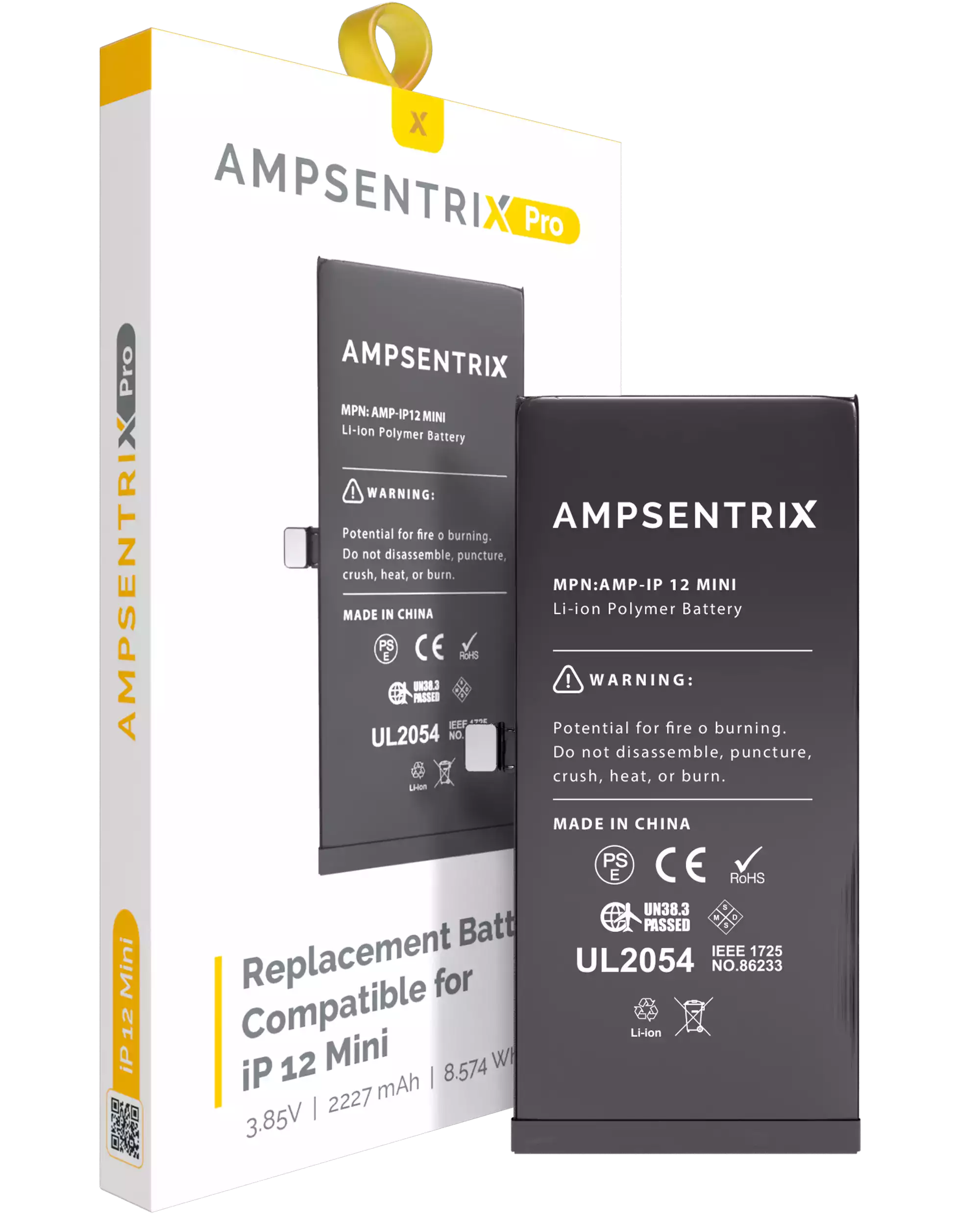 Replacement Battery Compatible For Iphone 12 Mini (Ampsentrix Pro)