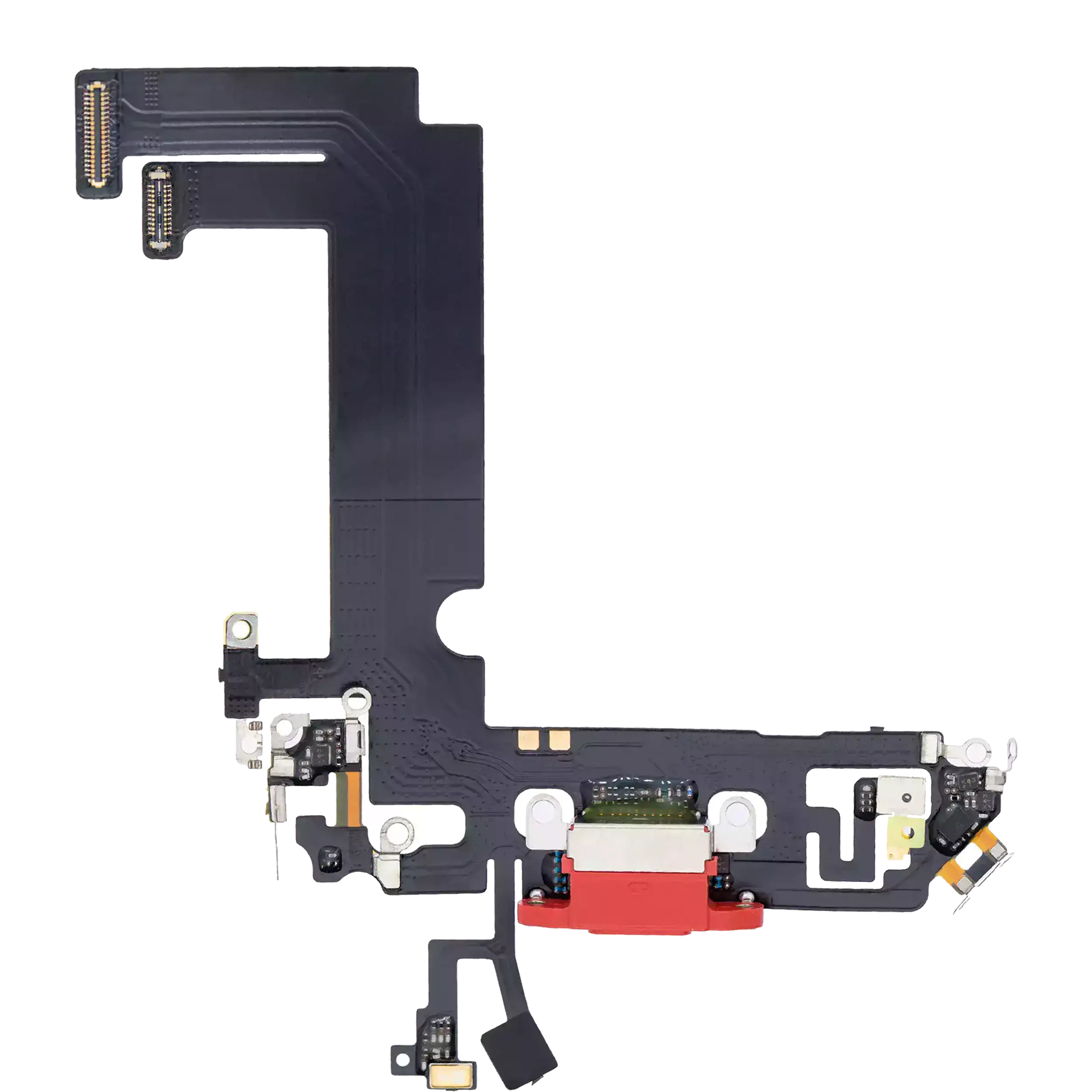 Charging Port Flex Cable Compatible For Iphone 12 Mini (Used  Pull) (Red)