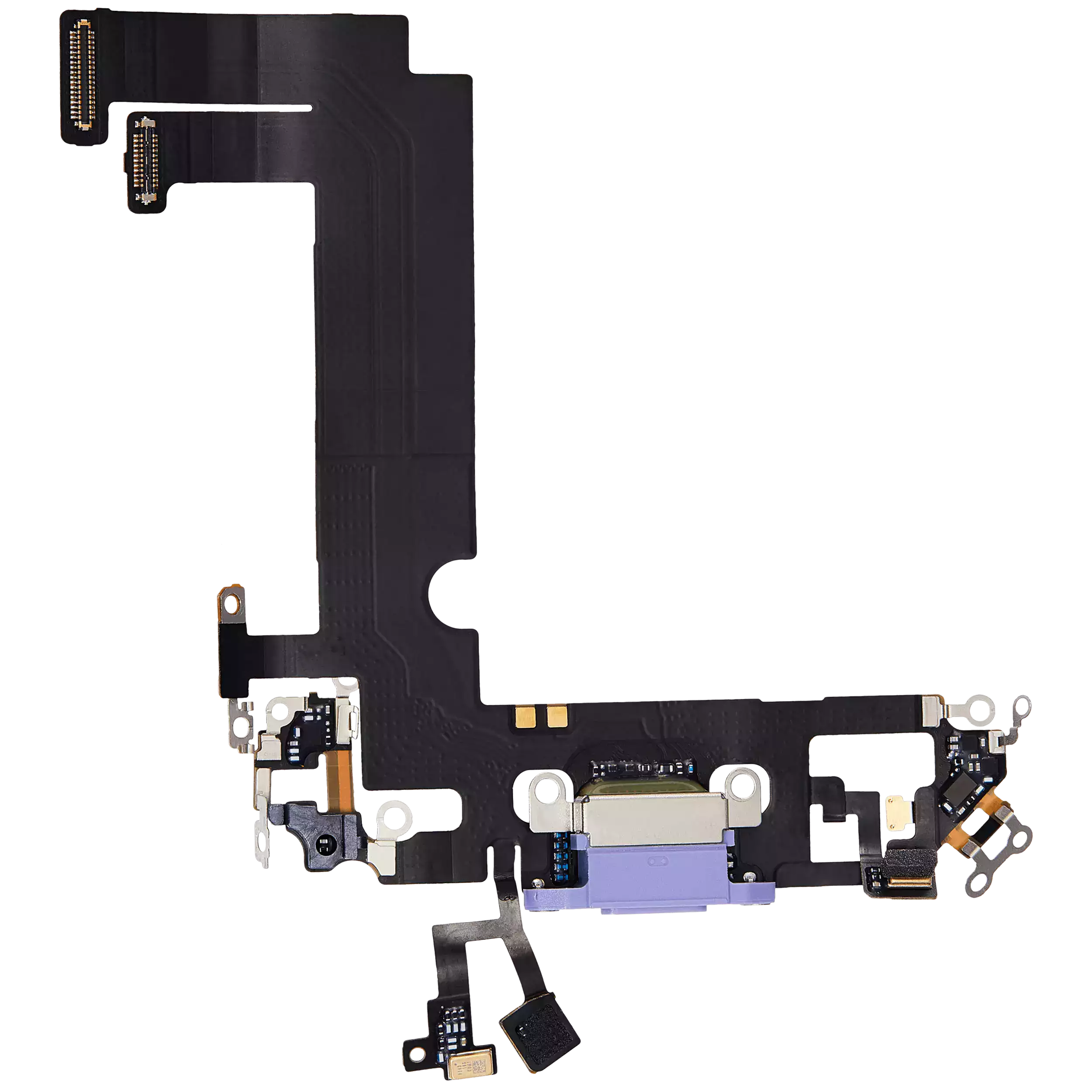 Charging Port Flex Cable Compatible For Iphone 12 Mini (Used  Pull) (Purple)