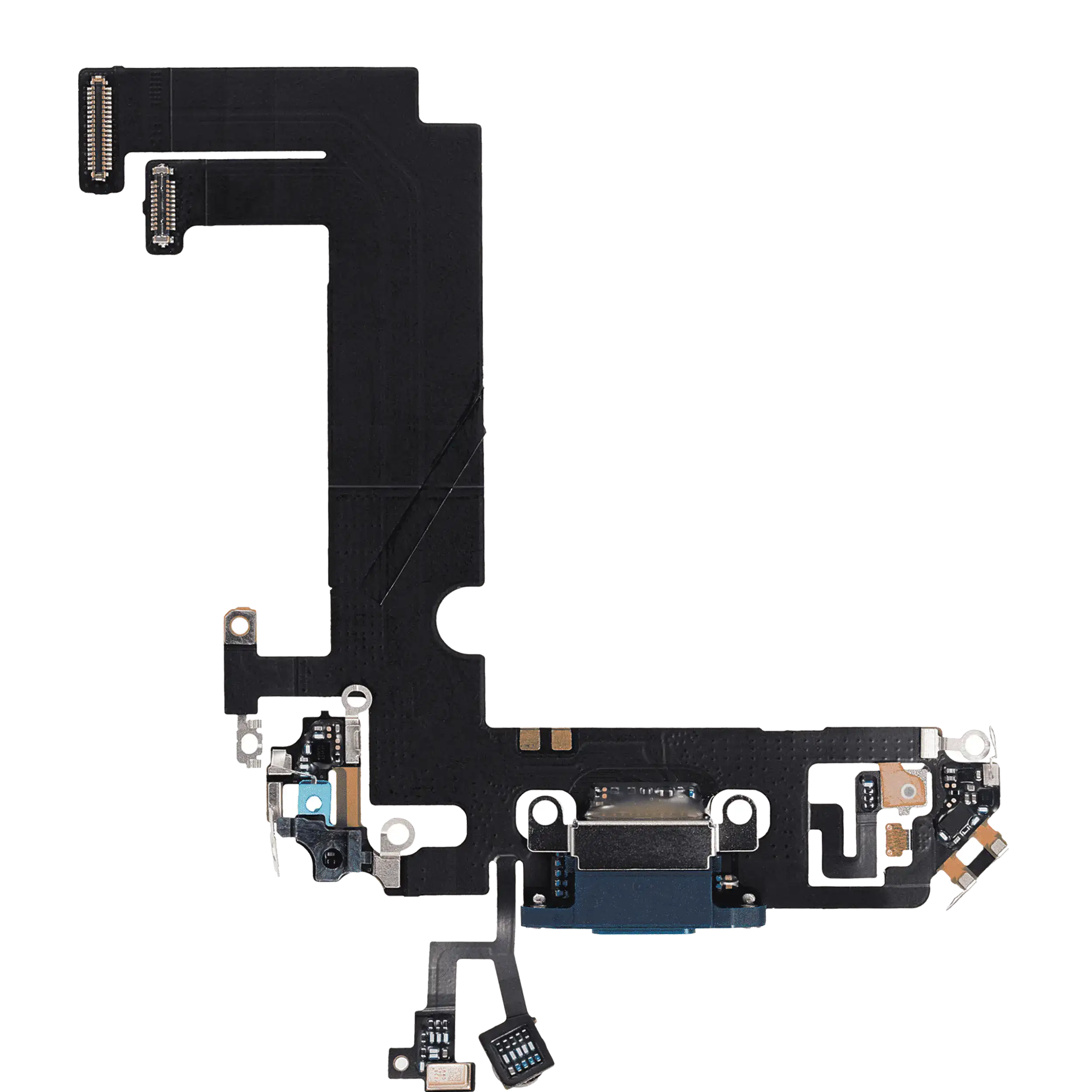 Charging Port Flex Cable Compatible For Iphone 12 Mini (Used  Pull) (Blue)