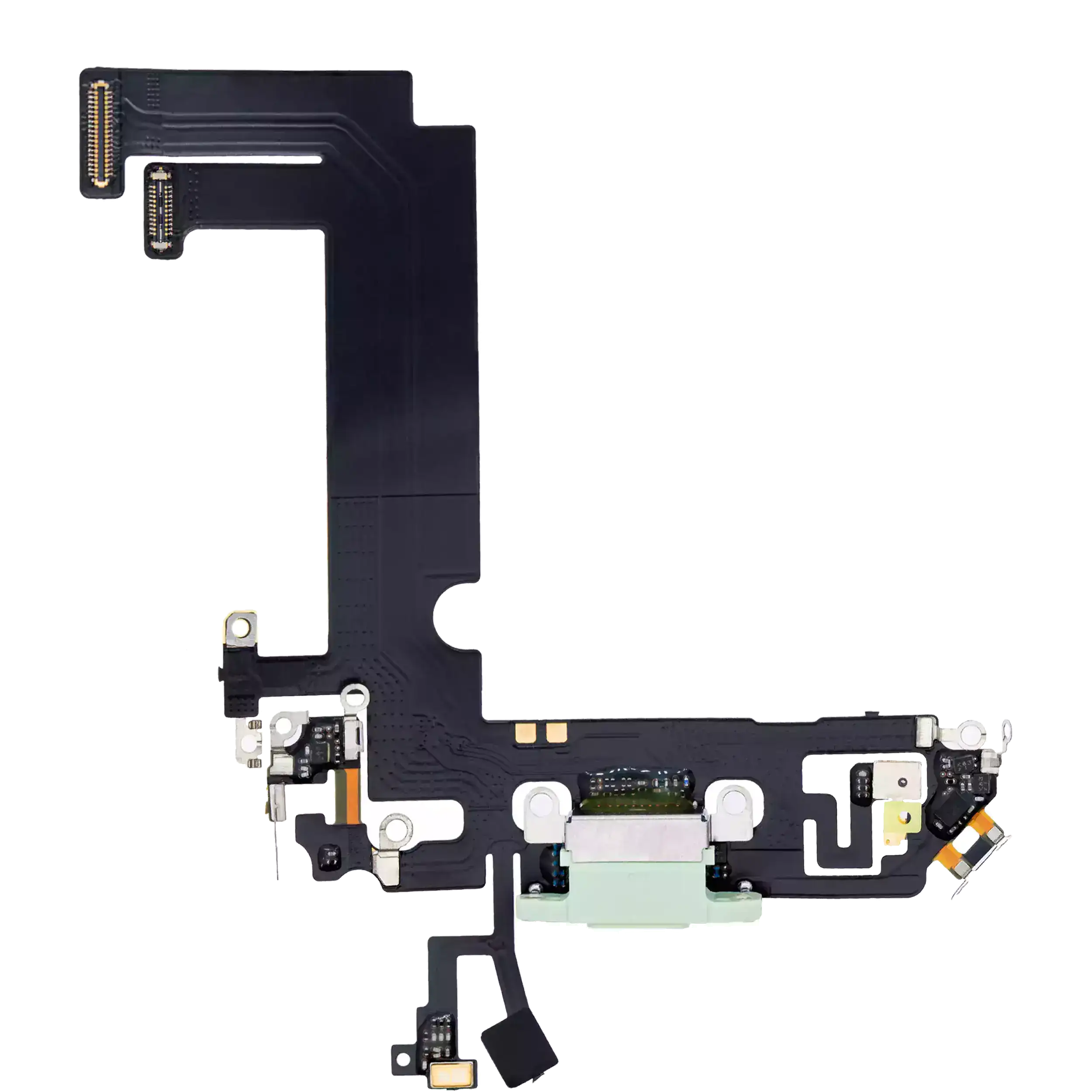 Charging Port Flex Cable Compatible For Iphone 12 Mini (Used  Pull) (Green)