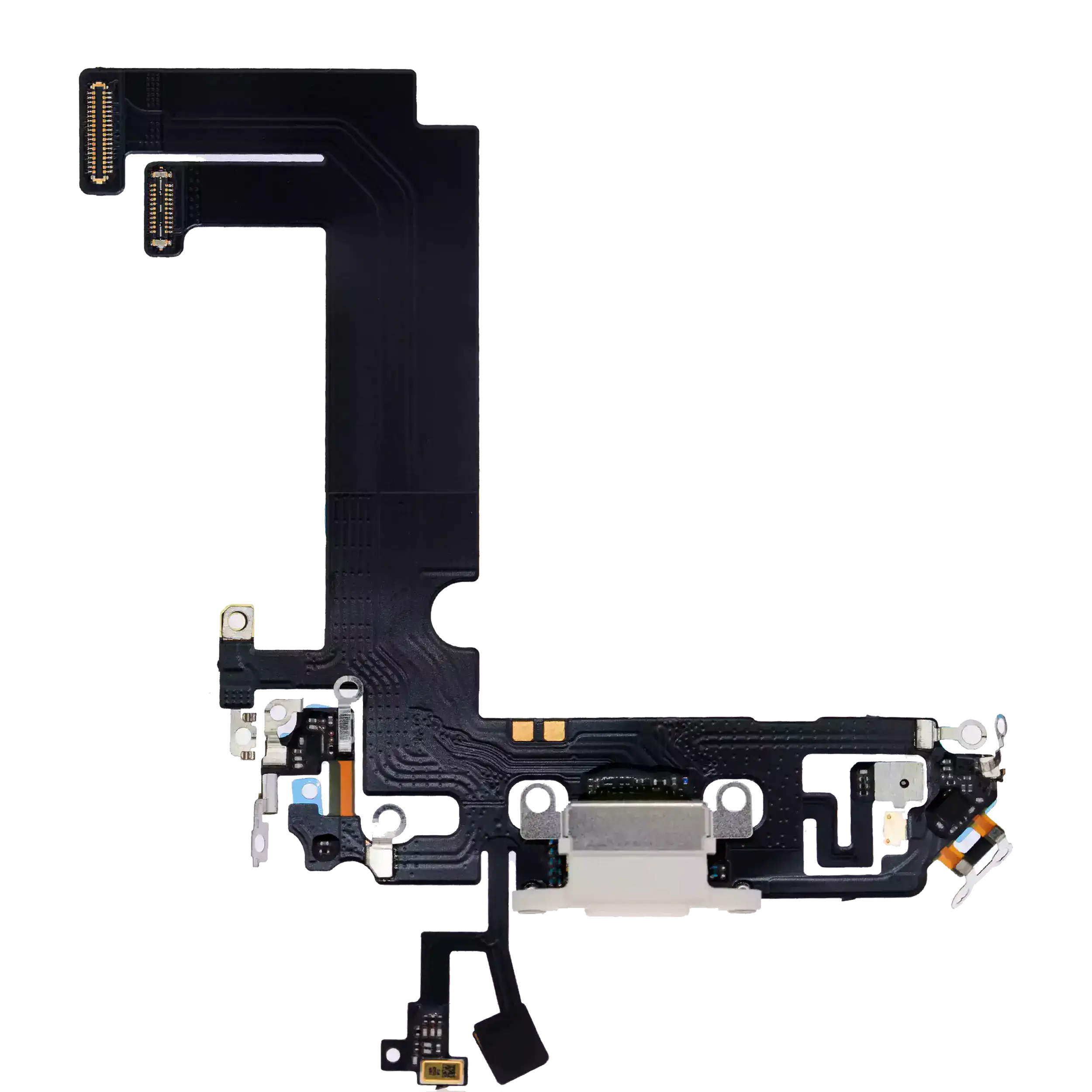 Charging Port Flex Cable Compatible For Iphone 12 Mini (Used  Pull) (White)