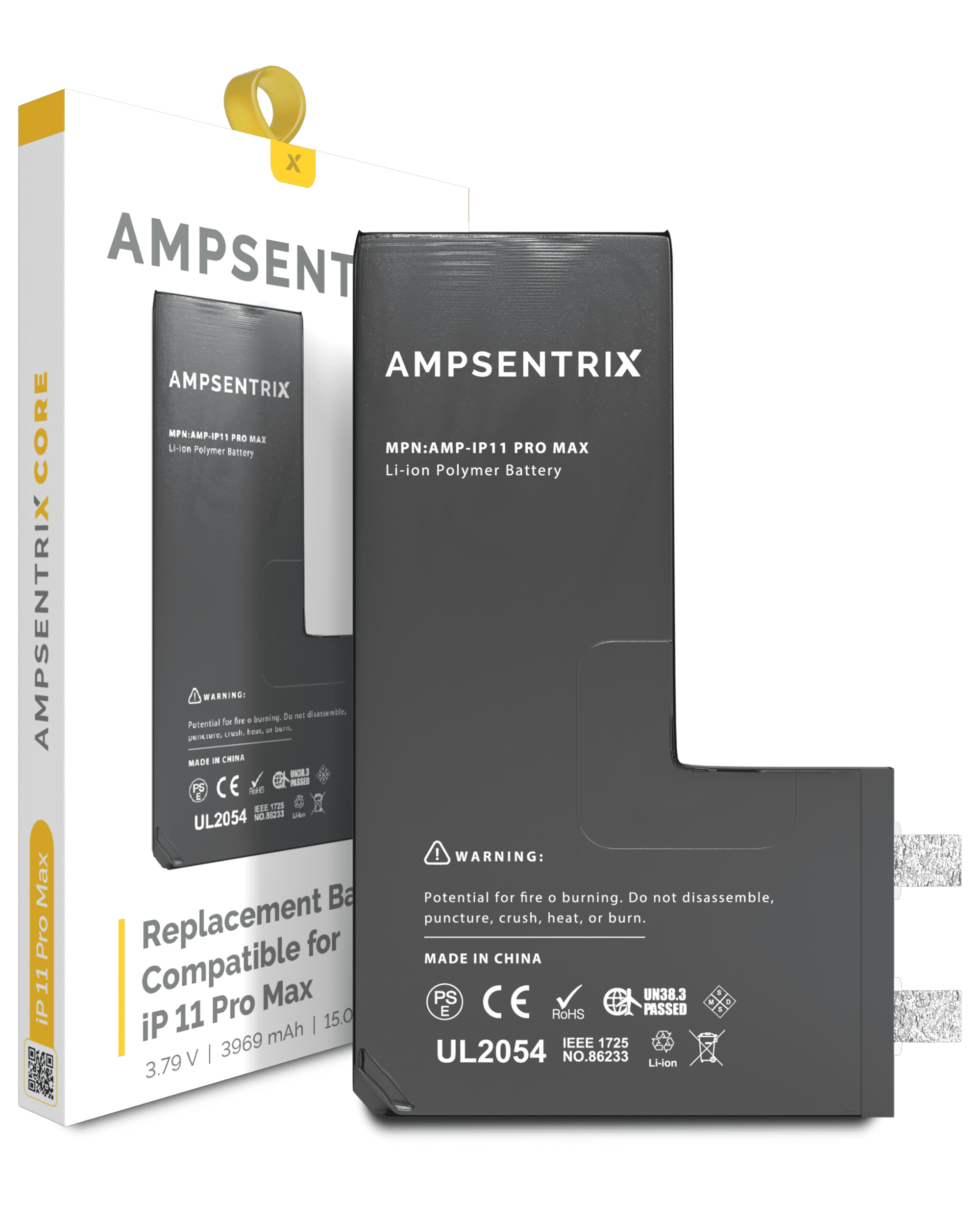 Replacement Battery Core Compatible For Iphone 11 Pro Max (Spot Welding Required) (Ampsentrix Core)
