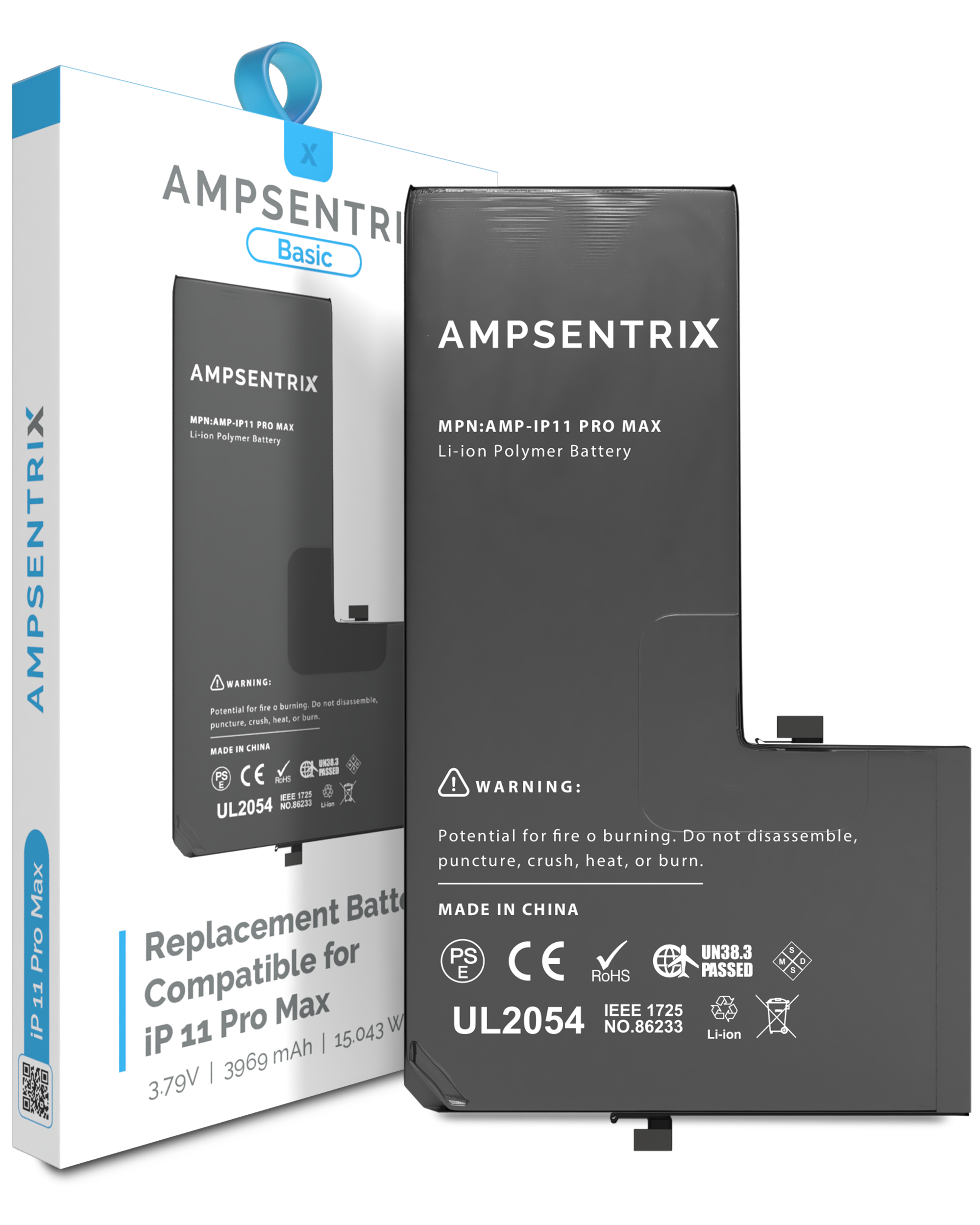 Replacement Battery Compatible For Iphone 11 Pro Max (Ampsentrix Basic)