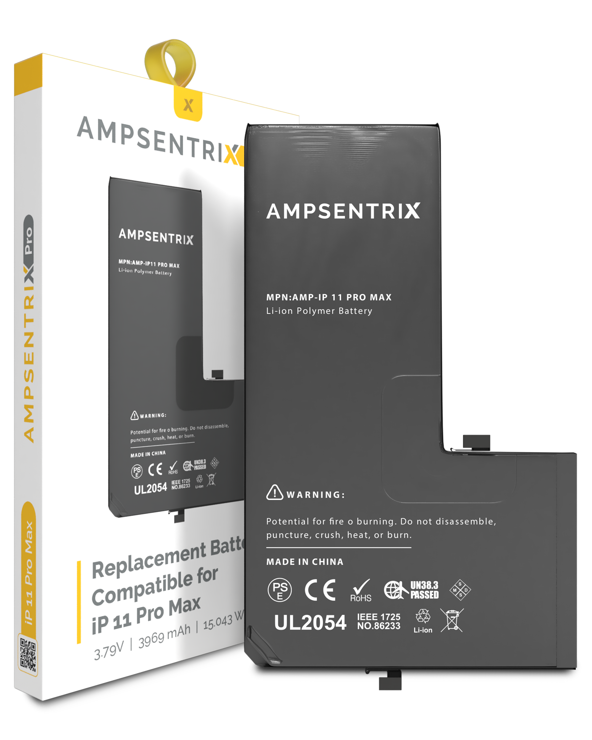 Replacement Battery Compatible For Iphone 11 Pro Max (Ampsentrix Pro)