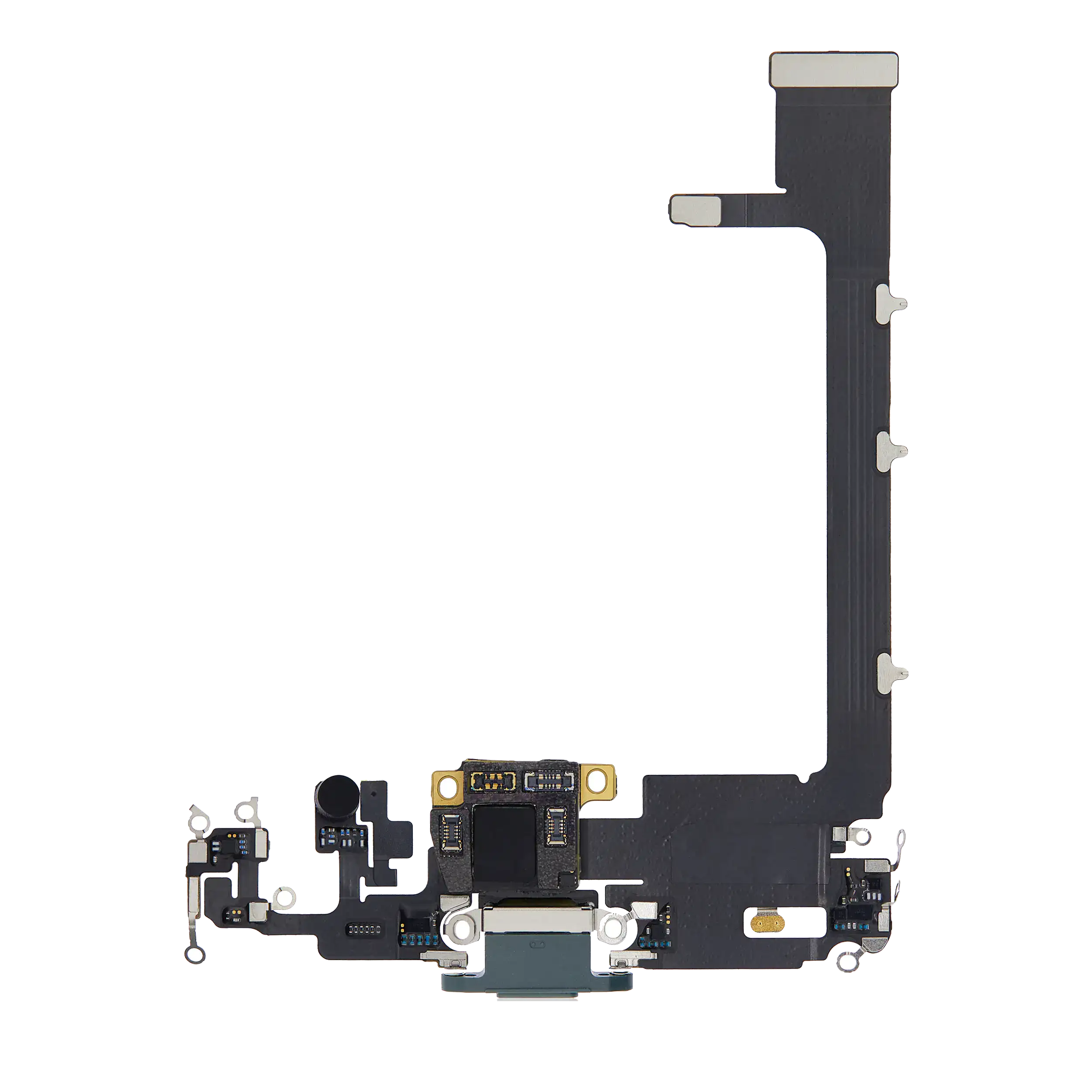 Charging Port Flex Cable With Board Compatible For Iphone 11 Pro Max (Used  Pull) (Midnight Green)