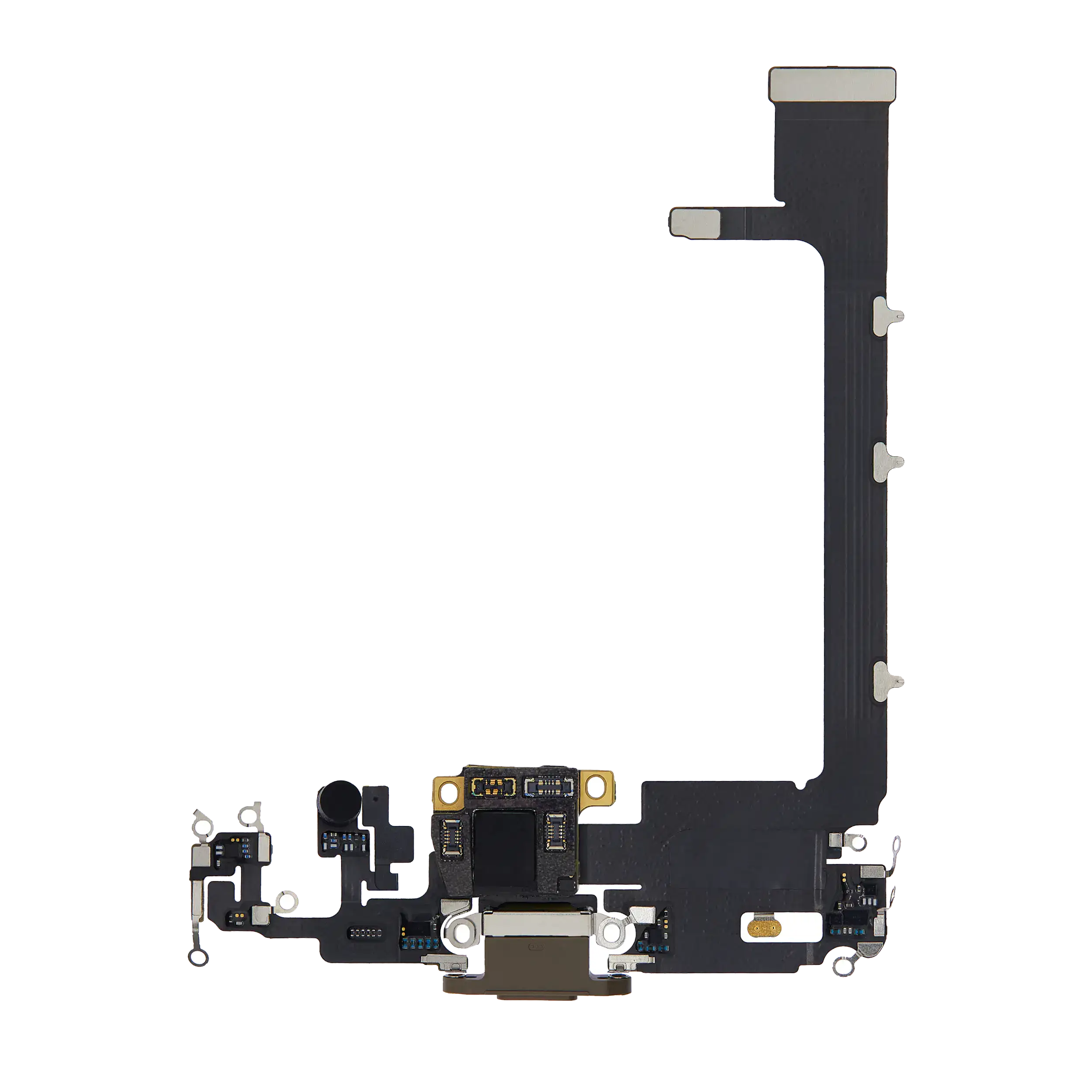 Charging Port Flex Cable With Board Compatible For Iphone 11 Pro Max (Used  Pull) (Gold)