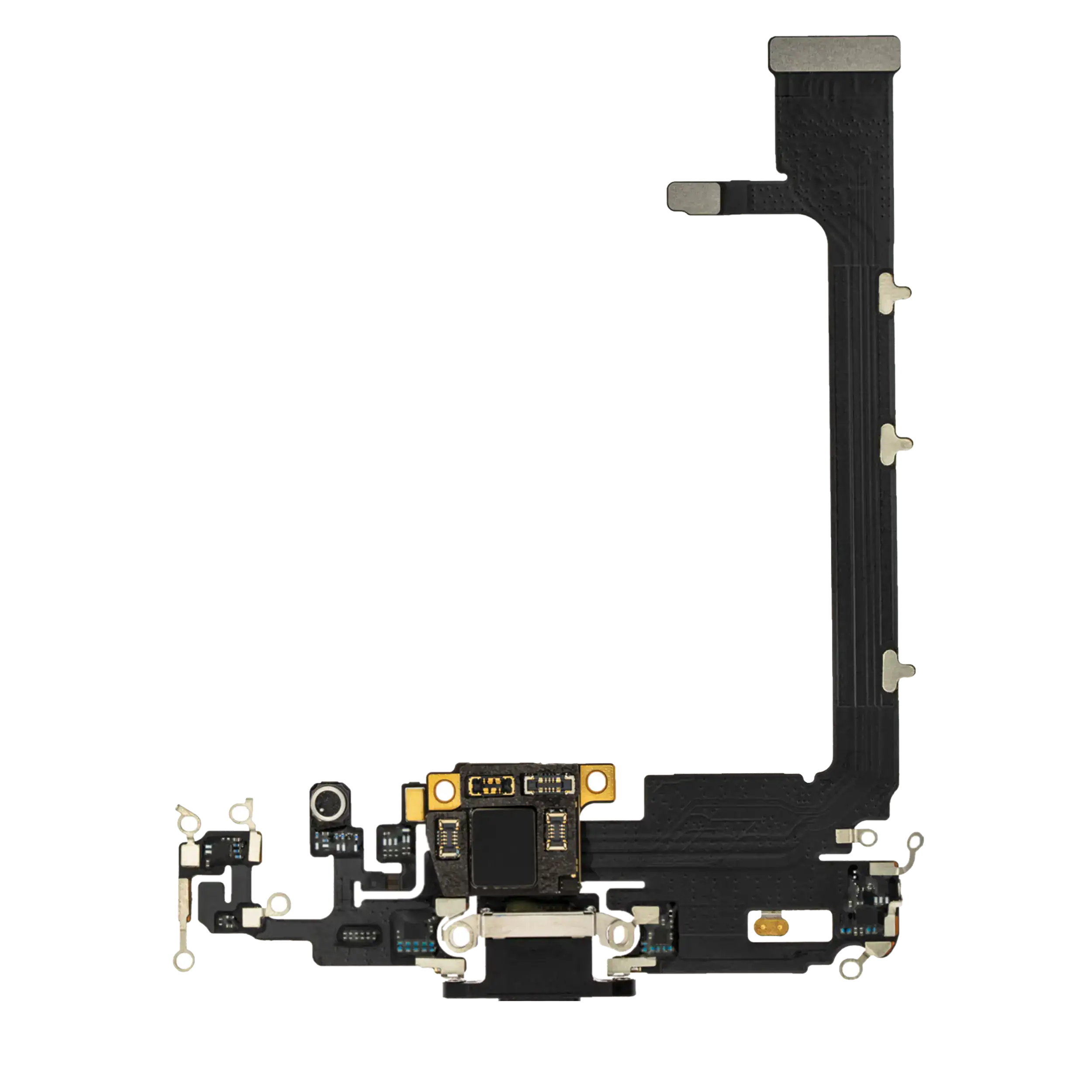Charging Port Flex Cable With Board Compatible For Iphone 11 Pro Max (Aftermarket Plus) (Space Gray)