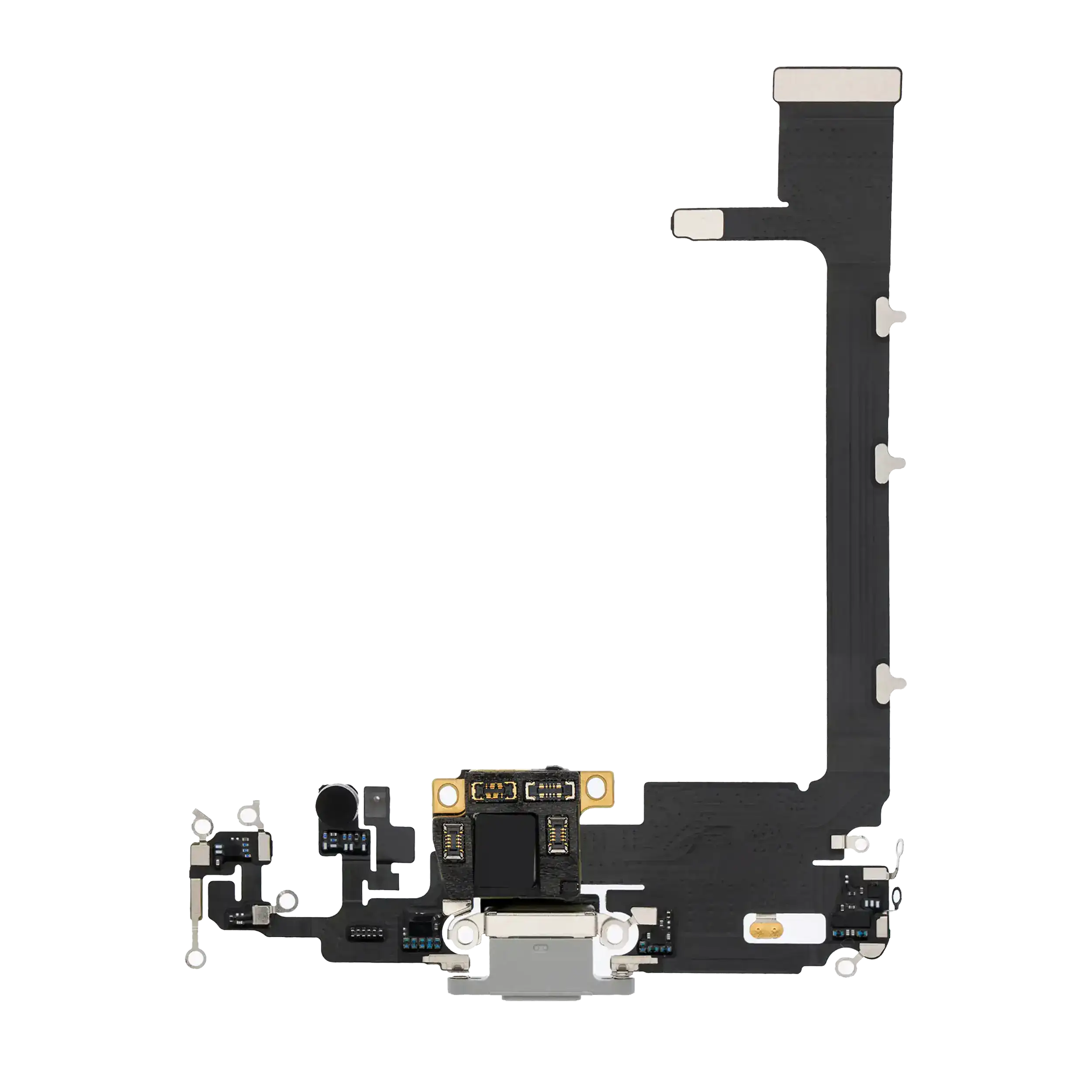 Charging Port Flex Cable With Board Compatible For Iphone 11 Pro Max  (Premium) (Silver)