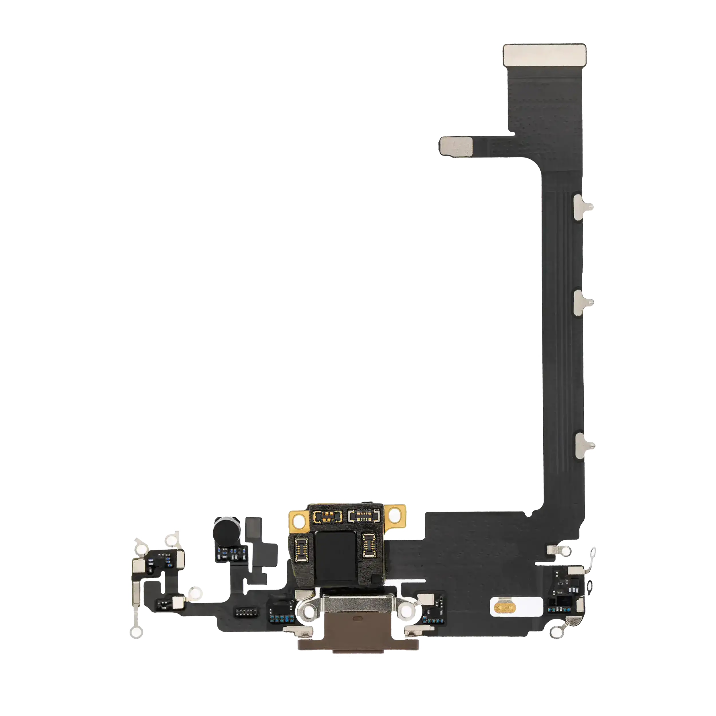 Charging Port Flex Cable With Board Compatible For Iphone 11 Pro Max (Premium) (Gold)