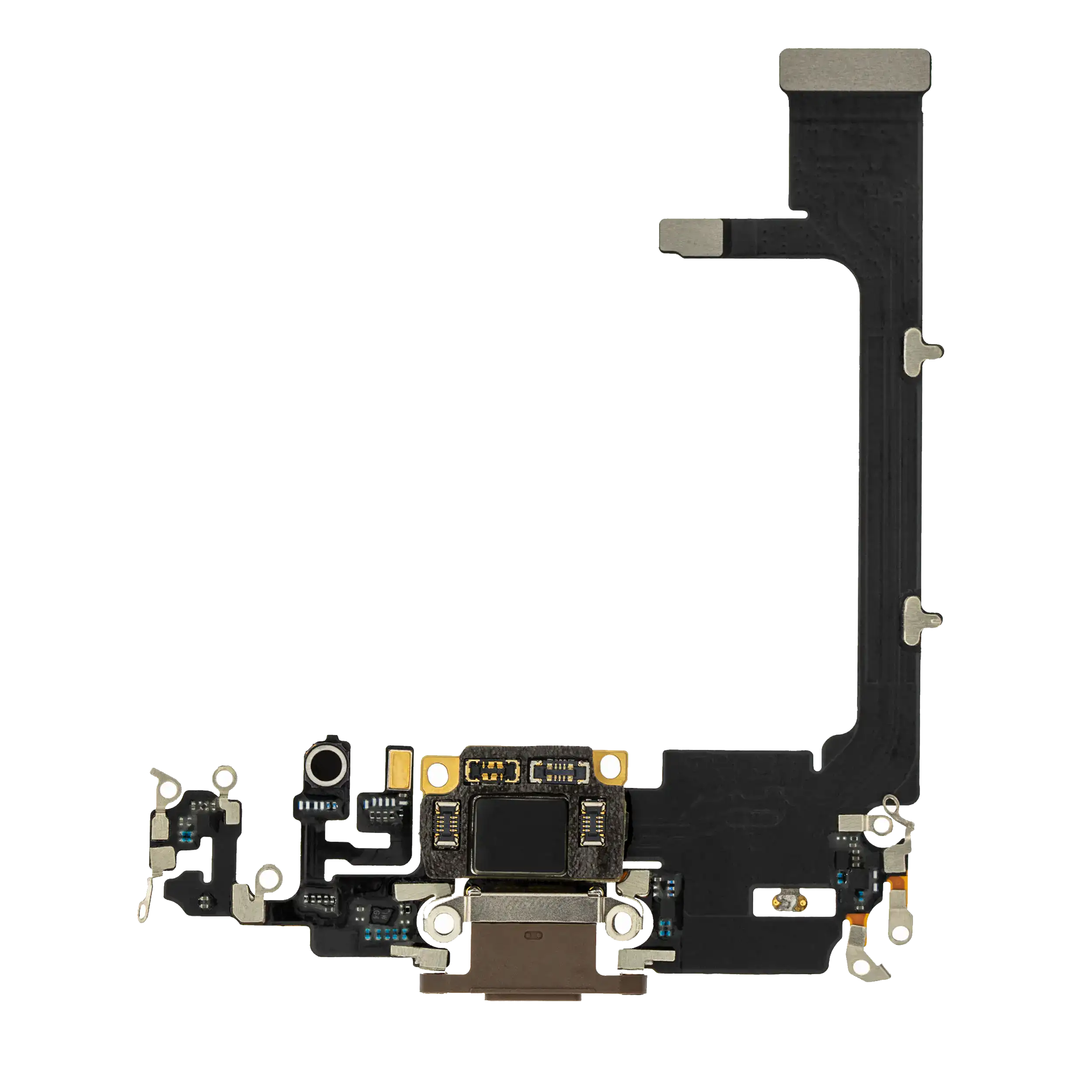 Charging Port Flex Cable With Board Compatible For Iphone 11 Pro (Aftermarket Plus) (Gold)