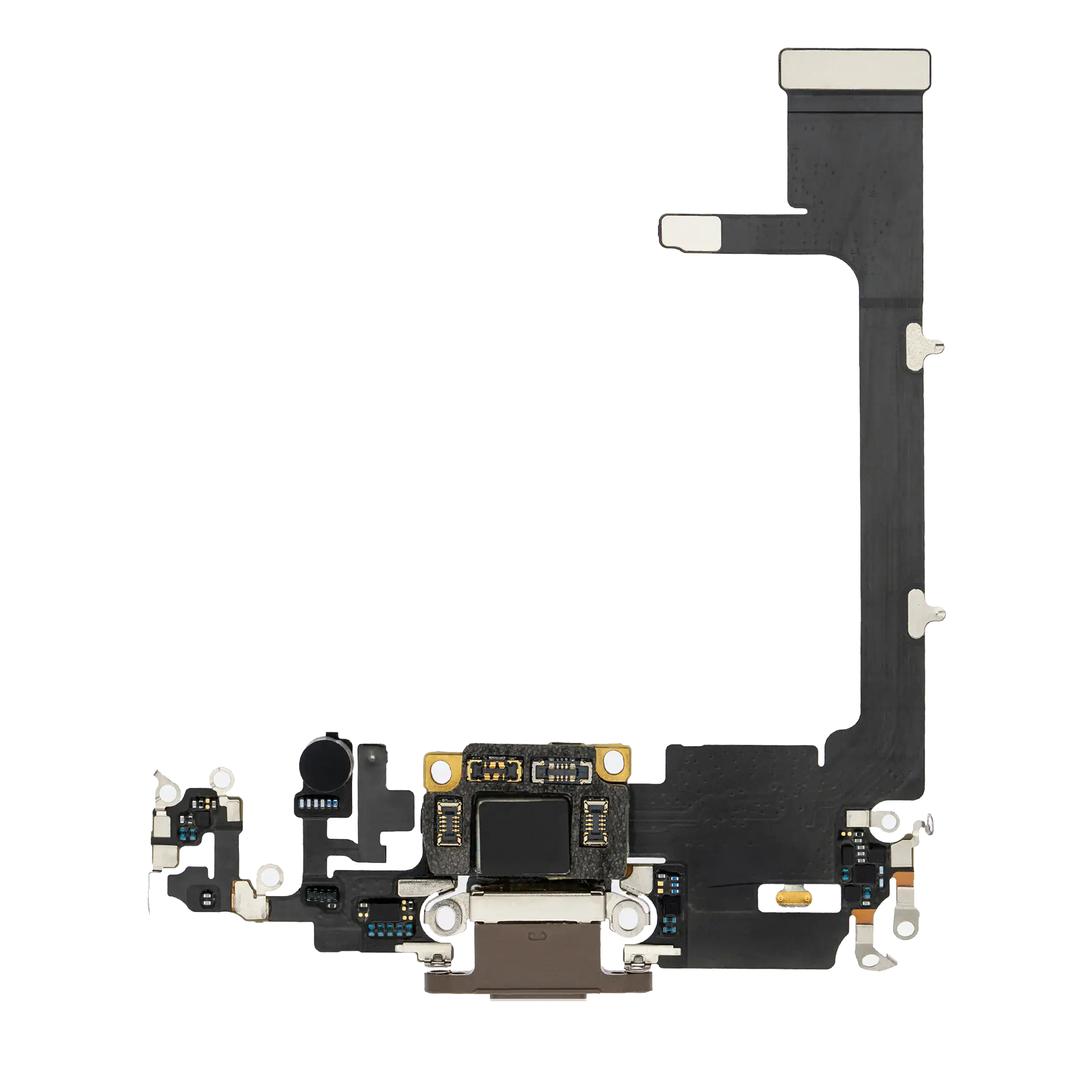 Charging Port Flex Cable With Board Compatible For Iphone 11 Pro (Premium) (Gold)