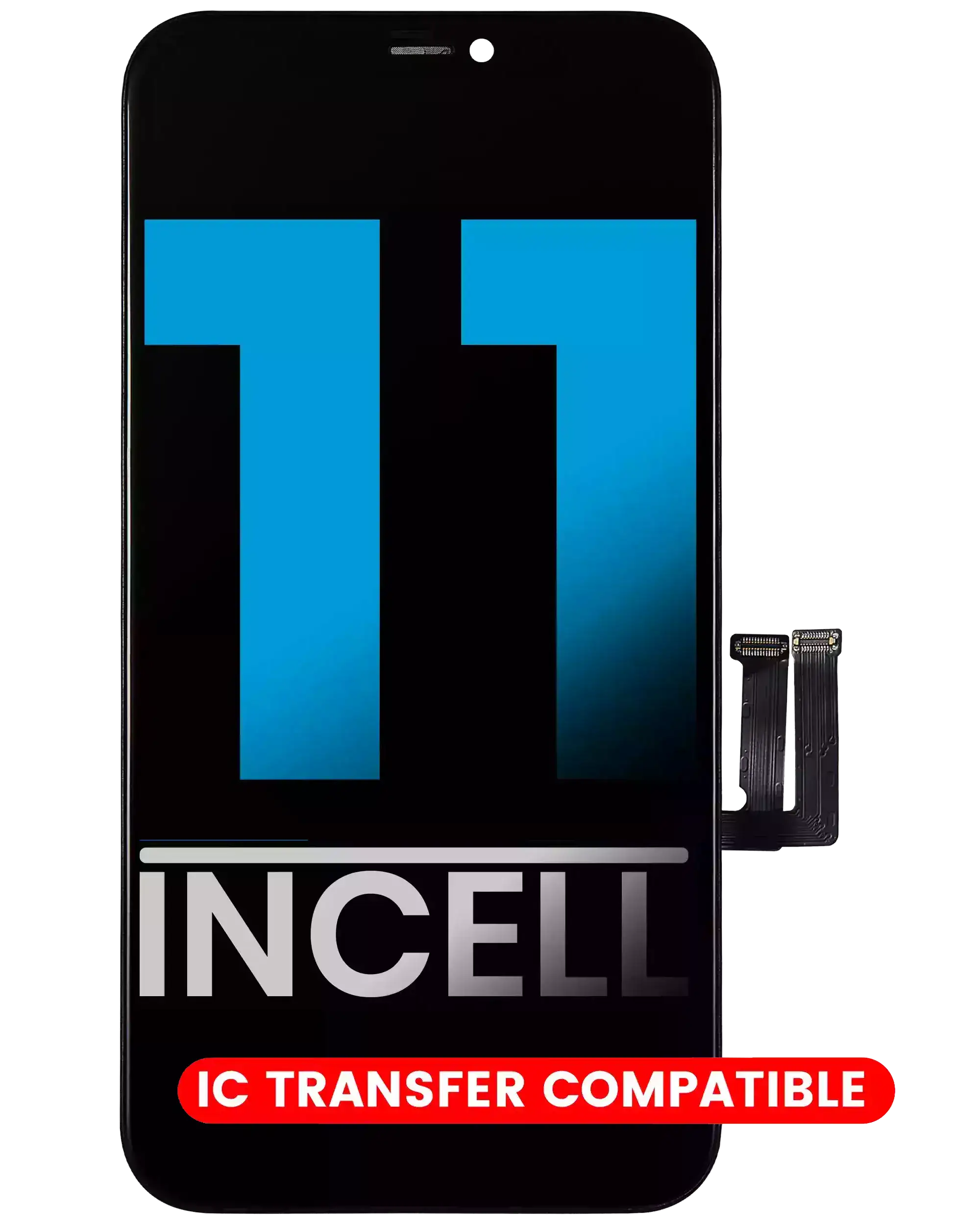 Lcd Assembly With Steel Plate Pre-Installed Compatible For Iphone 11  (Aftermarket / Incell)