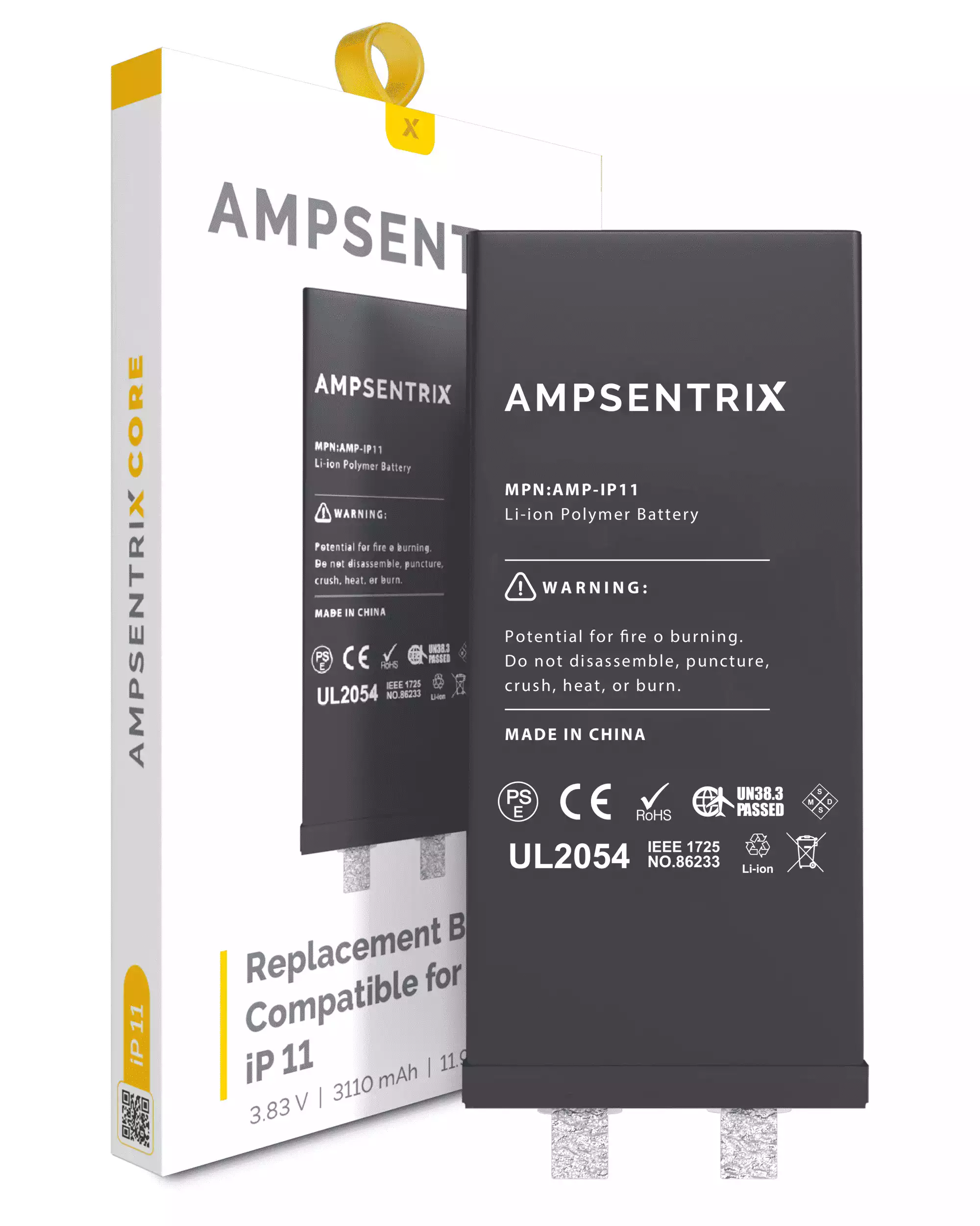 Replacement Battery Core Compatible For Iphone 11 (Spot Welding Required) (Ampsentrix Core)
