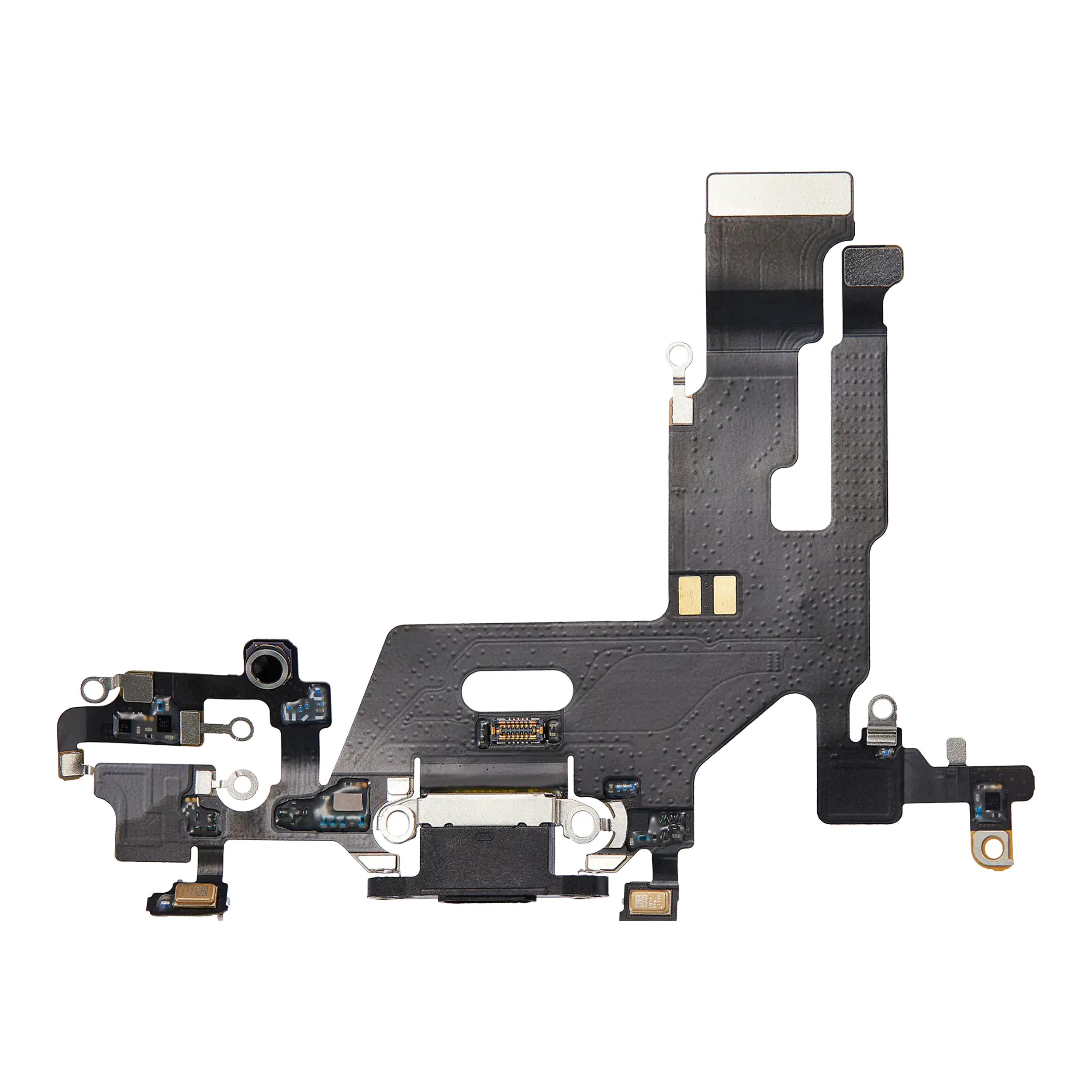 Charging Port Flex Cable Compatible For Iphone 11 (Used  Pull) (Black)