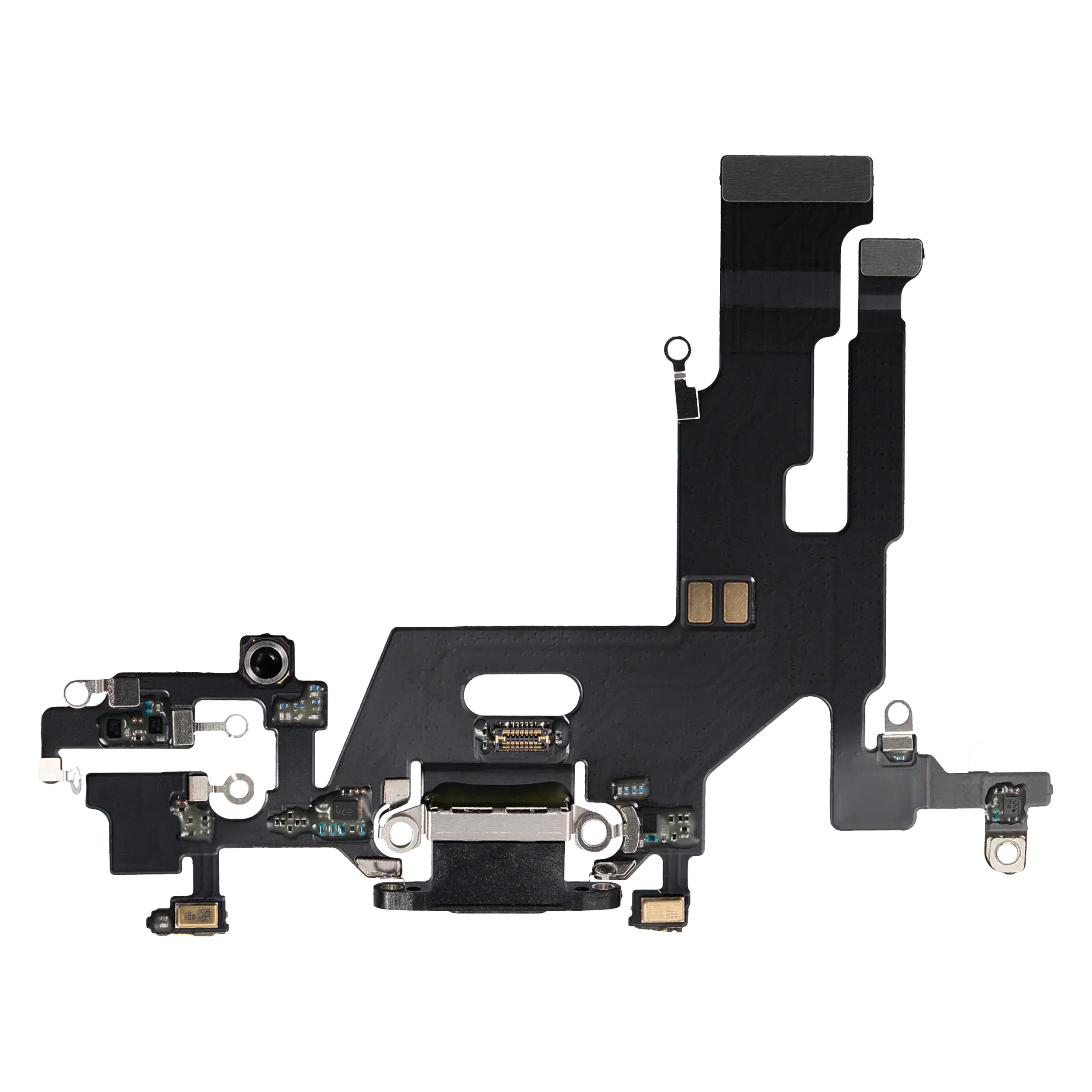Charging Port Flex Cable Compatible For Iphone 11 (Aftermarket Plus) (Black)