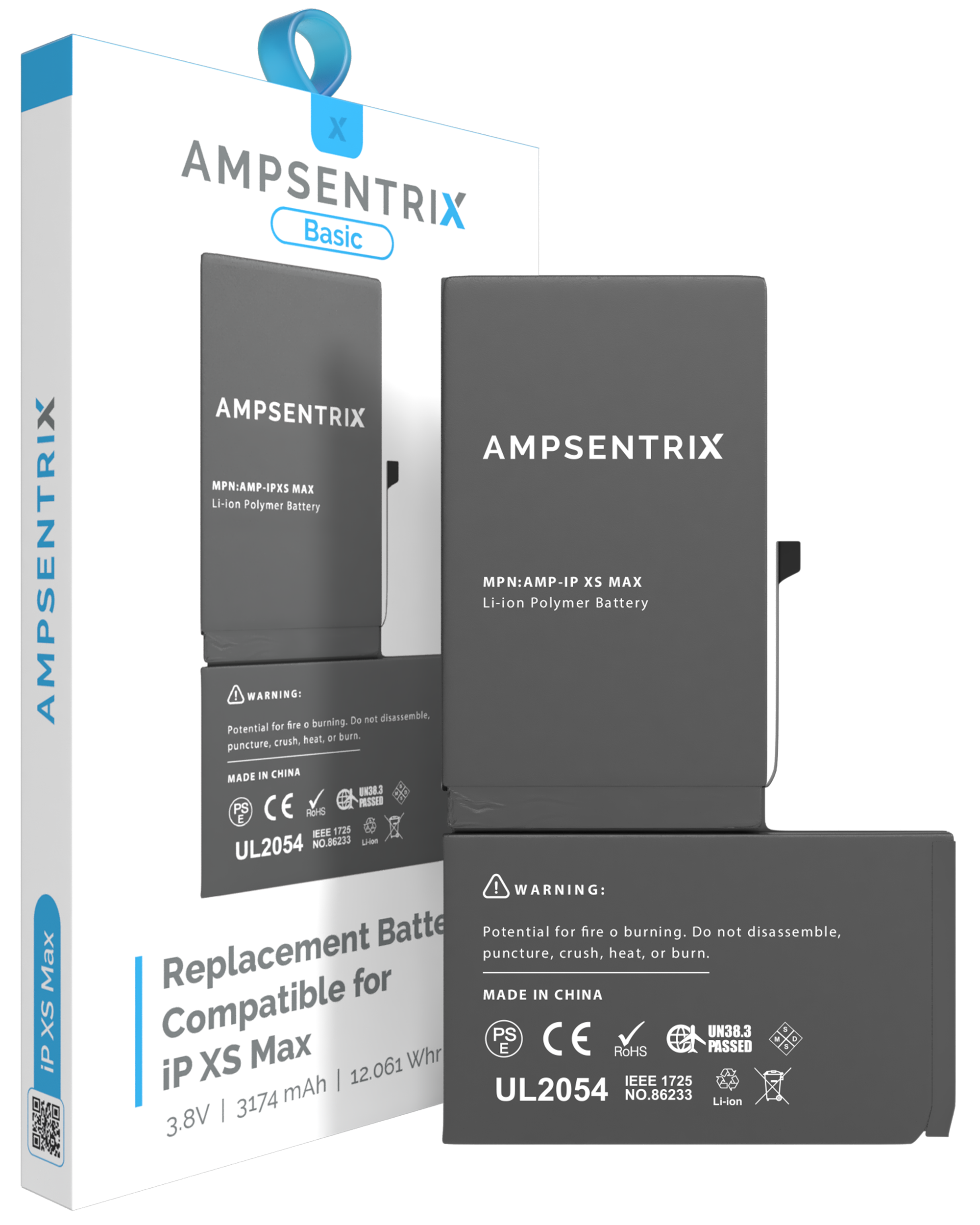 Replacement Battery Compatible For Iphone Xs Max (Ampsentrix Basic)