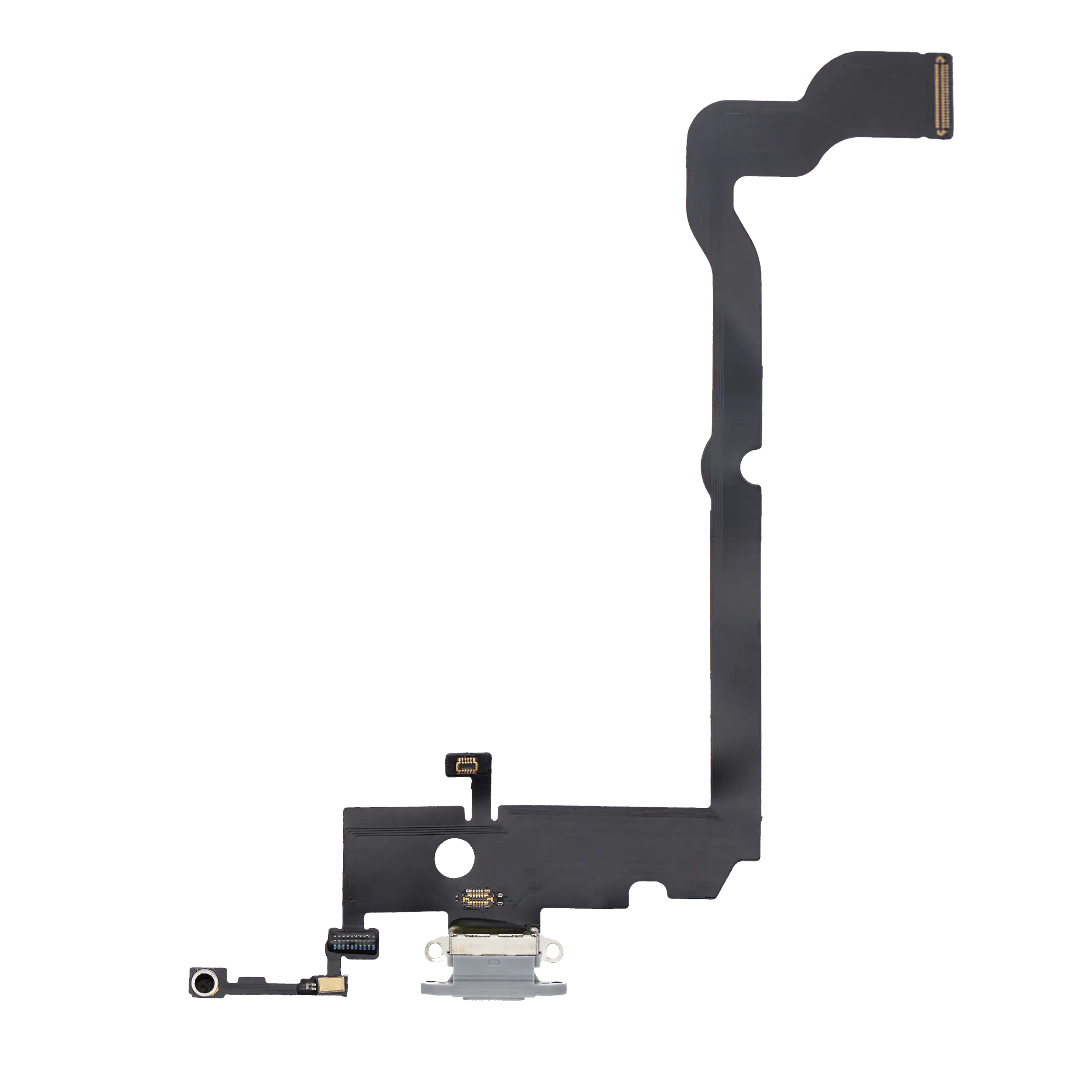 Charging Port Flex Cable Compatible For Iphone Xs Max (Aftermarket) (Silver)
