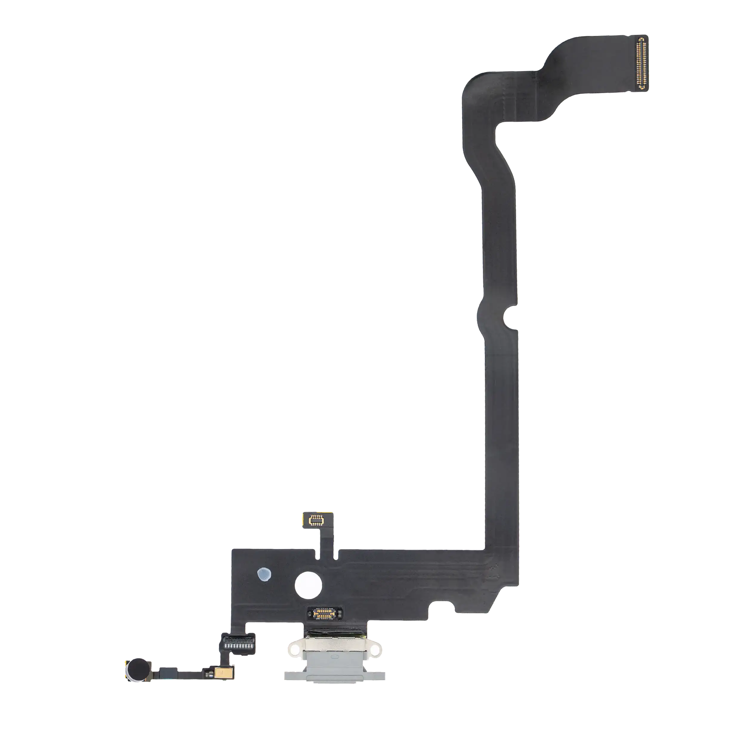 Charging Port Flex Cable Compatible For Iphone Xs Max (Premium) (Silver)