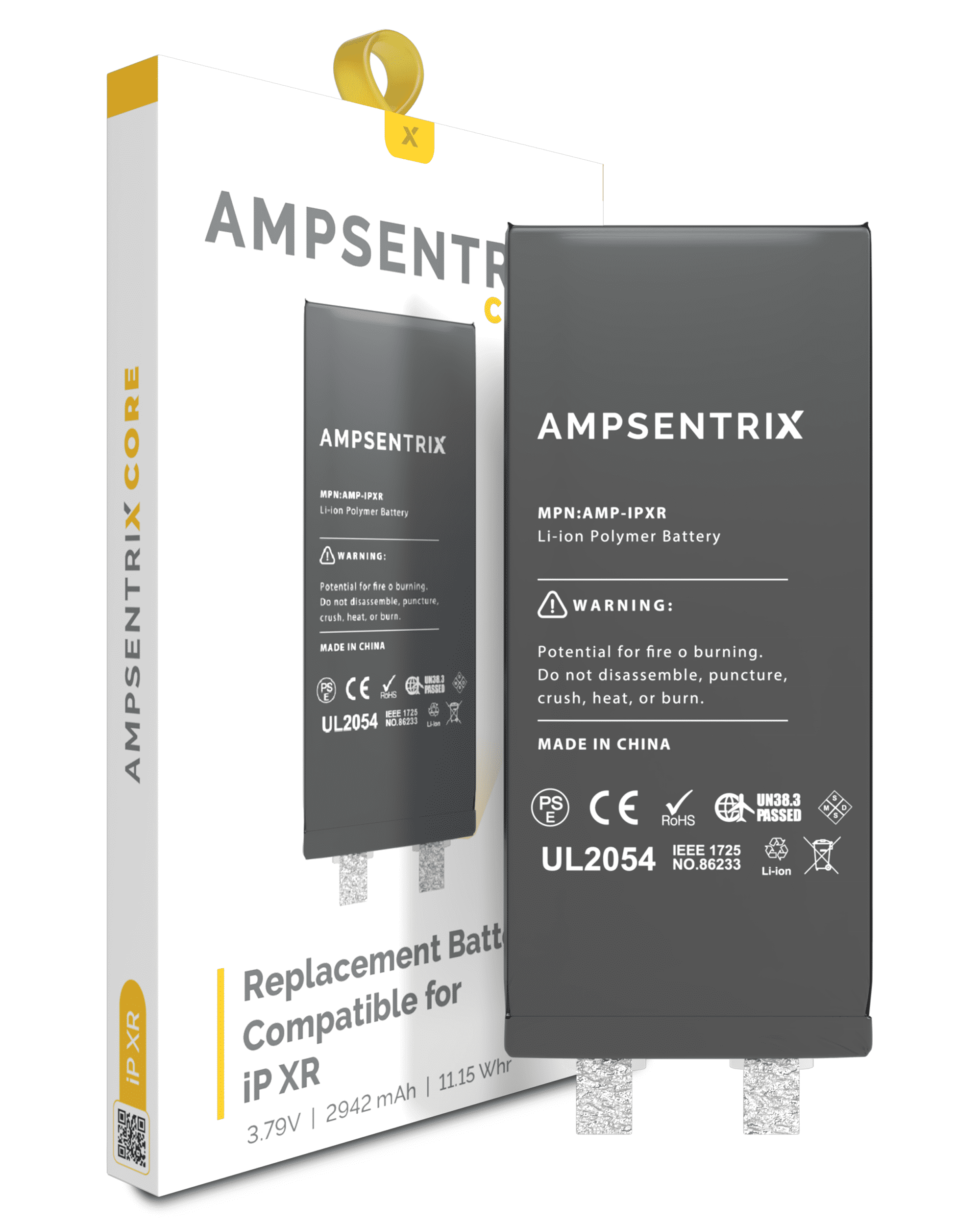 Replacement Battery Core Compatible For Iphone Xr (Spot Welding Required) (Ampsentrix Core)