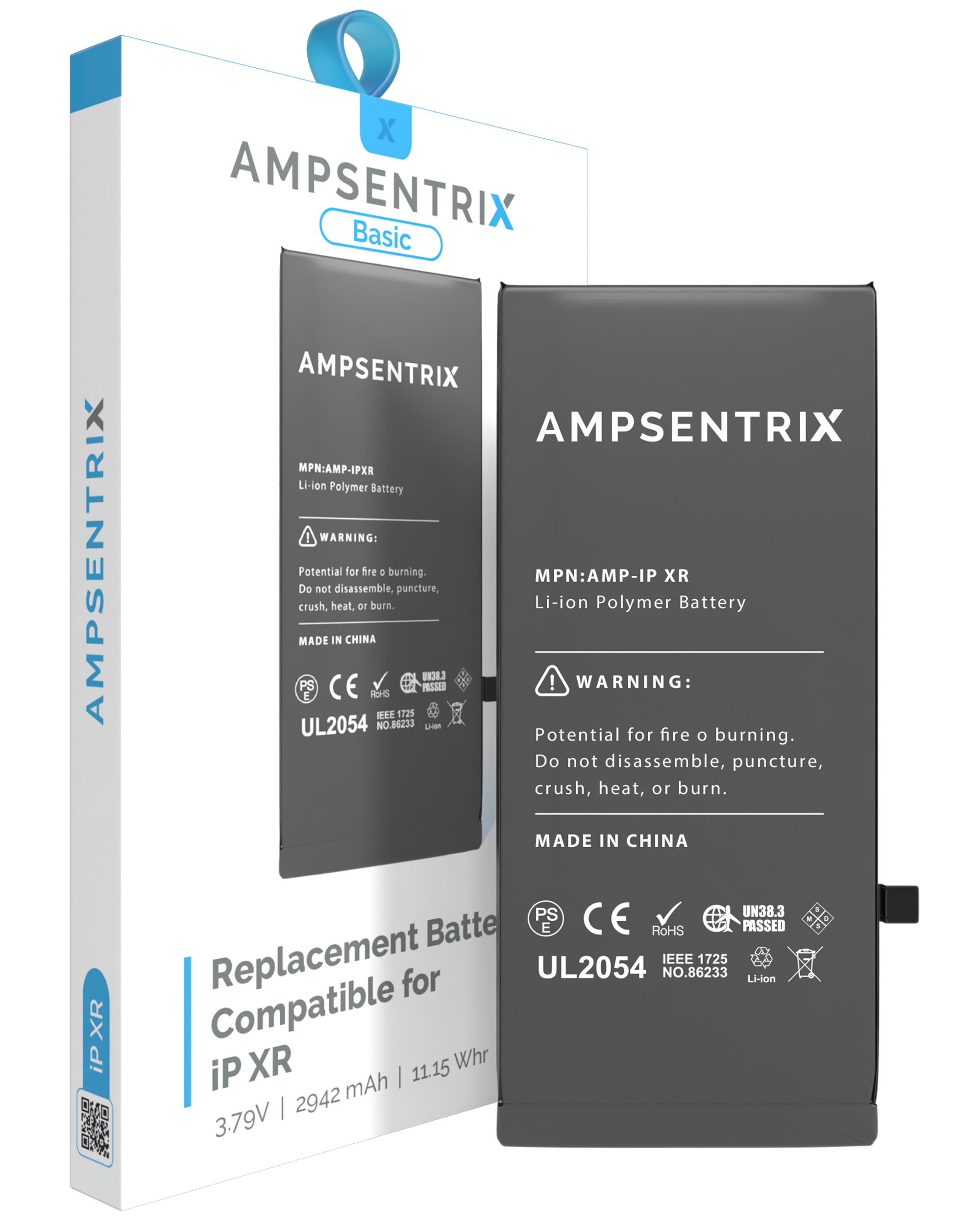Replacement Battery Compatible For Iphone Xr (Ampsentrix Basic)