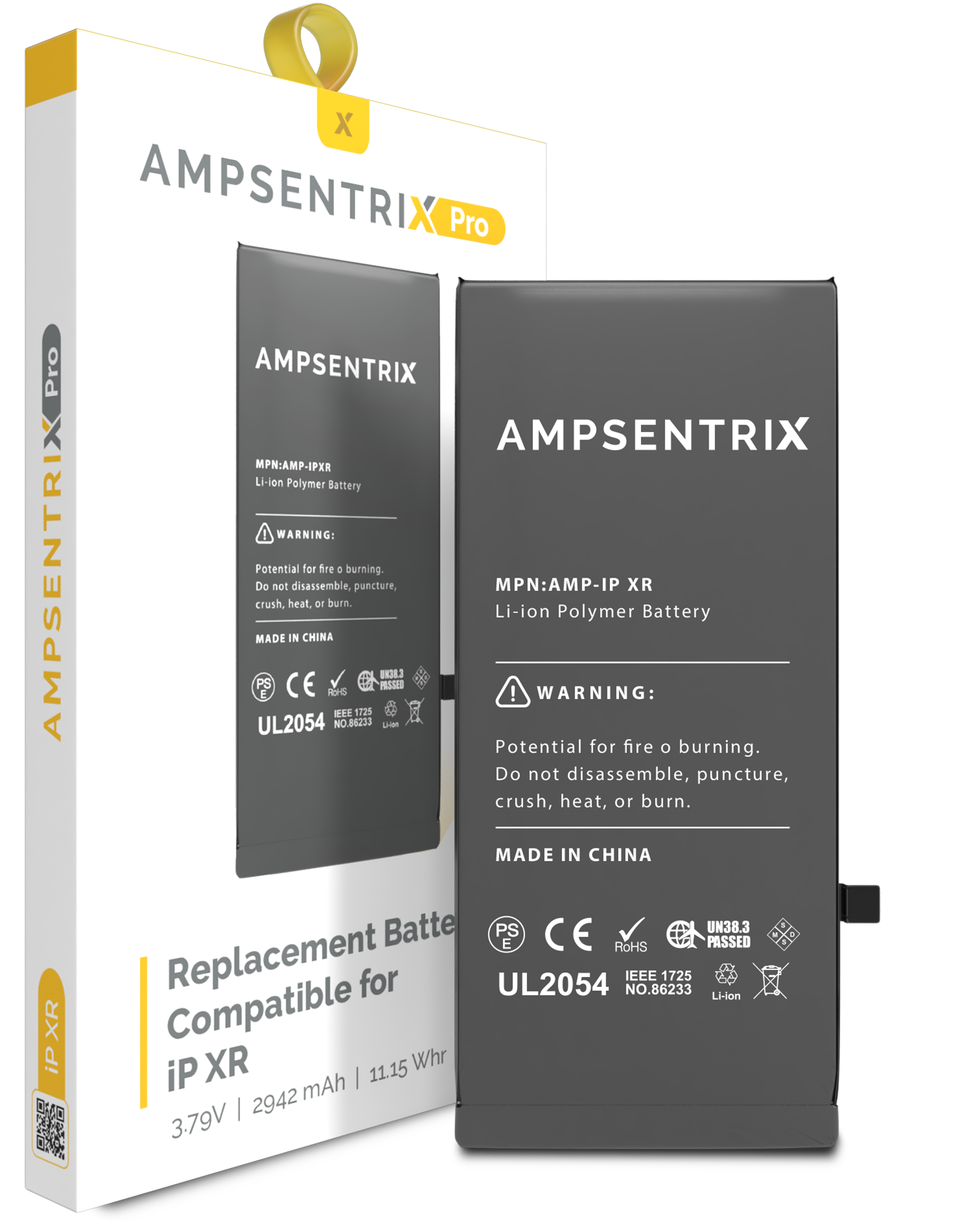 Replacement Battery Compatible For Iphone Xr (Ampsentrix Pro)