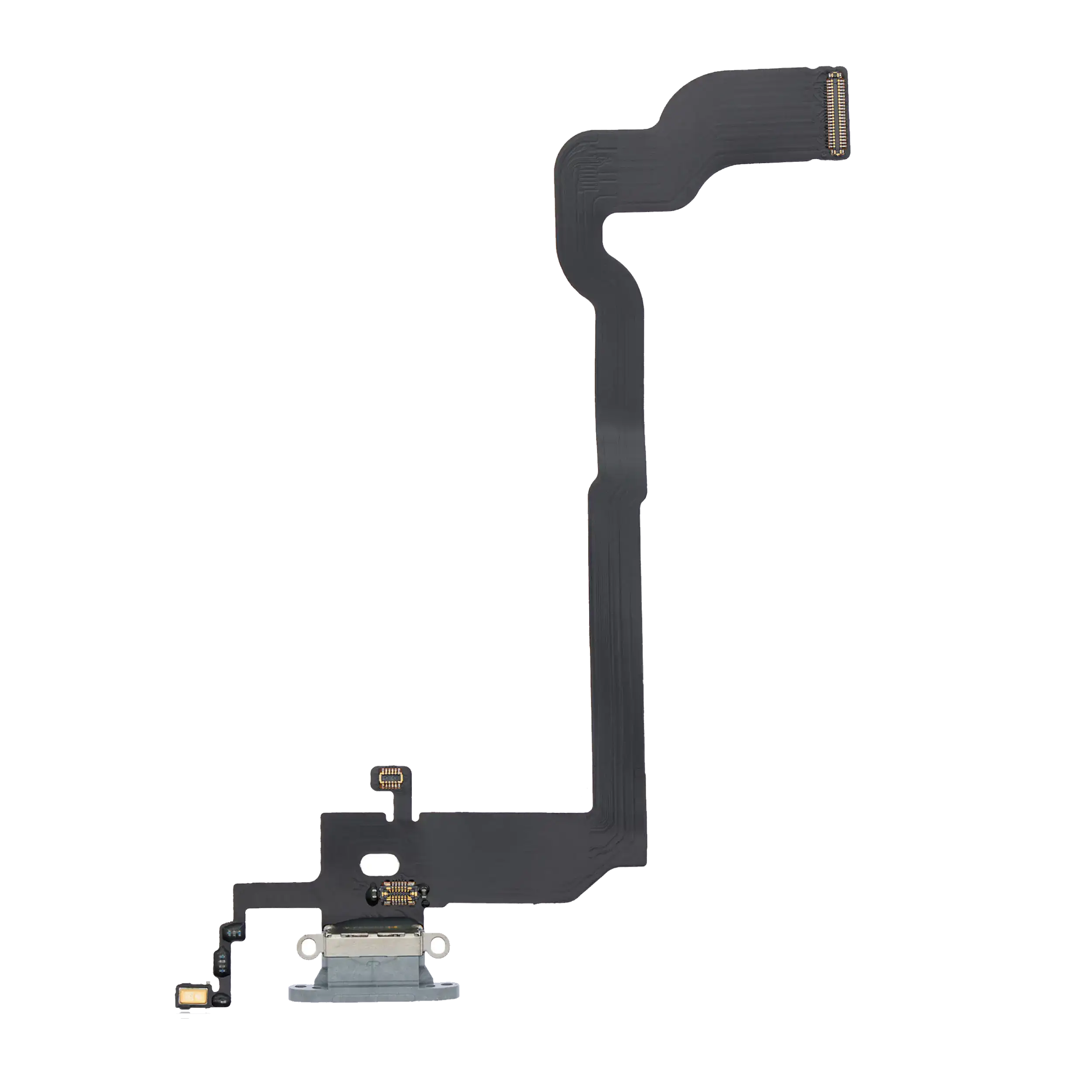 Charging Port Flex Cable Compatible For Iphone X (Aftermarket) (Silver)