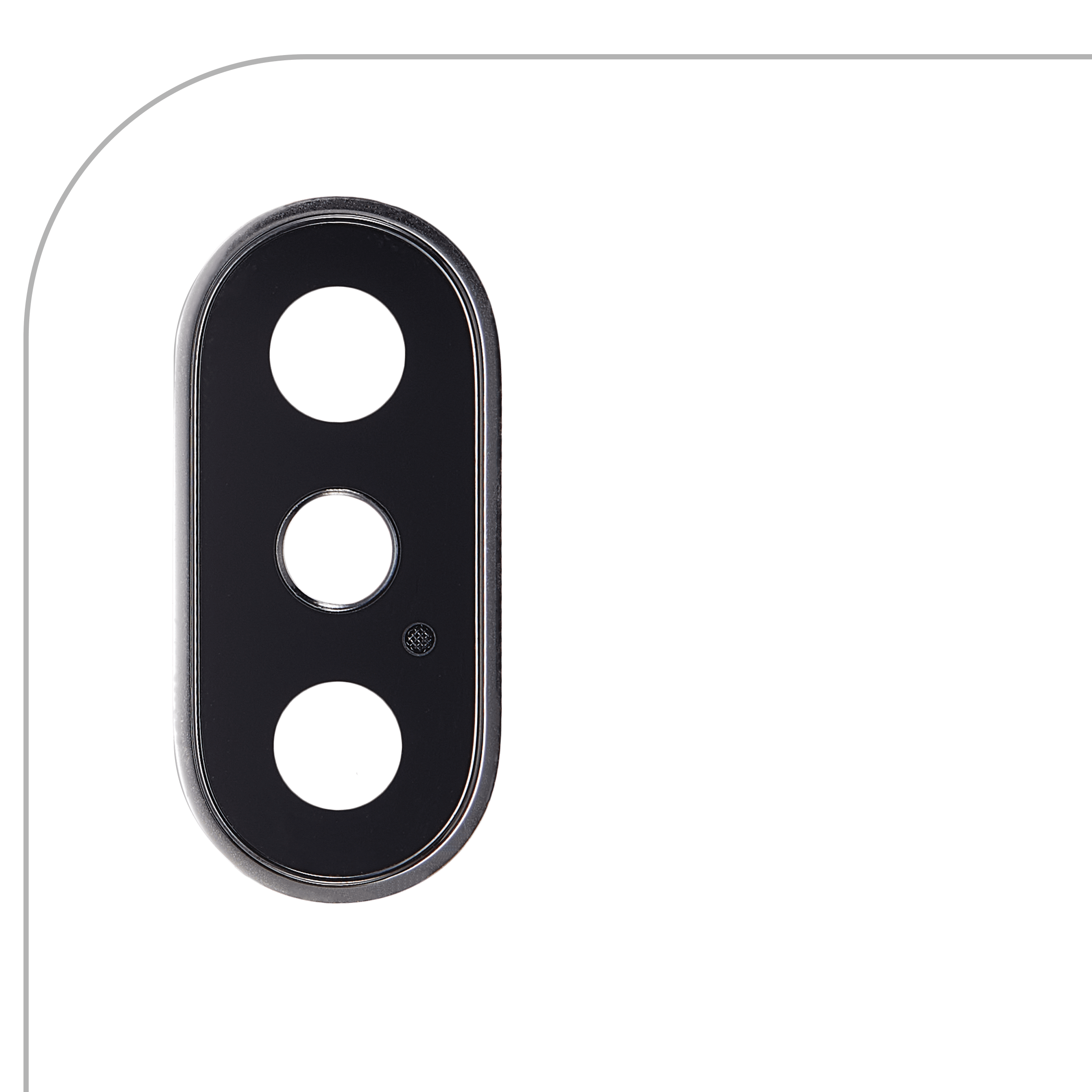 Back Camera Lens With Bracket & Bezel Compatible For Iphone X (Aftermarket Plus) (Silver) (10 Pack)