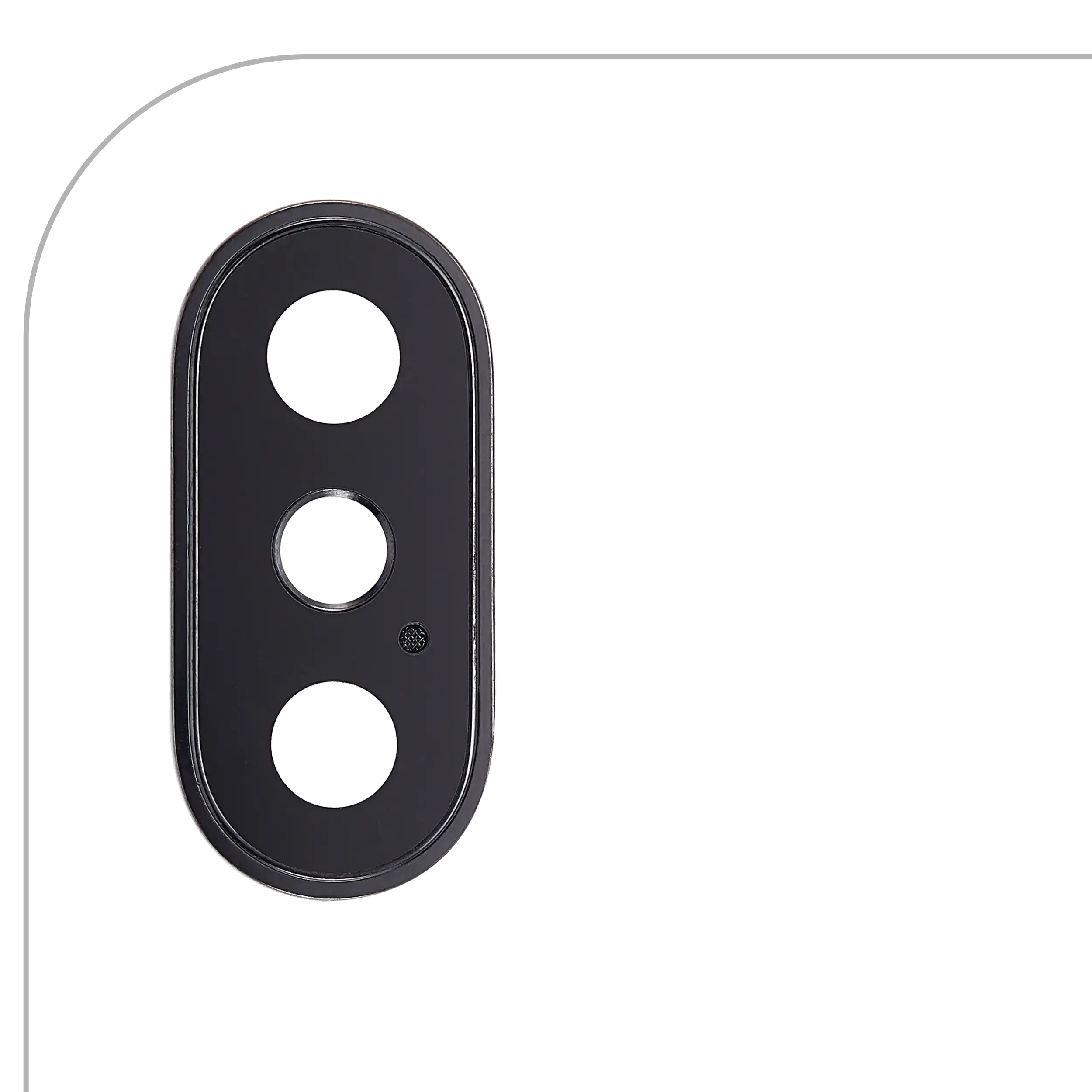 Back Camera Lens With Bracket & Bezel Compatible For Iphone X (Aftermarket Plus) (Space Gray) (10 Pack)