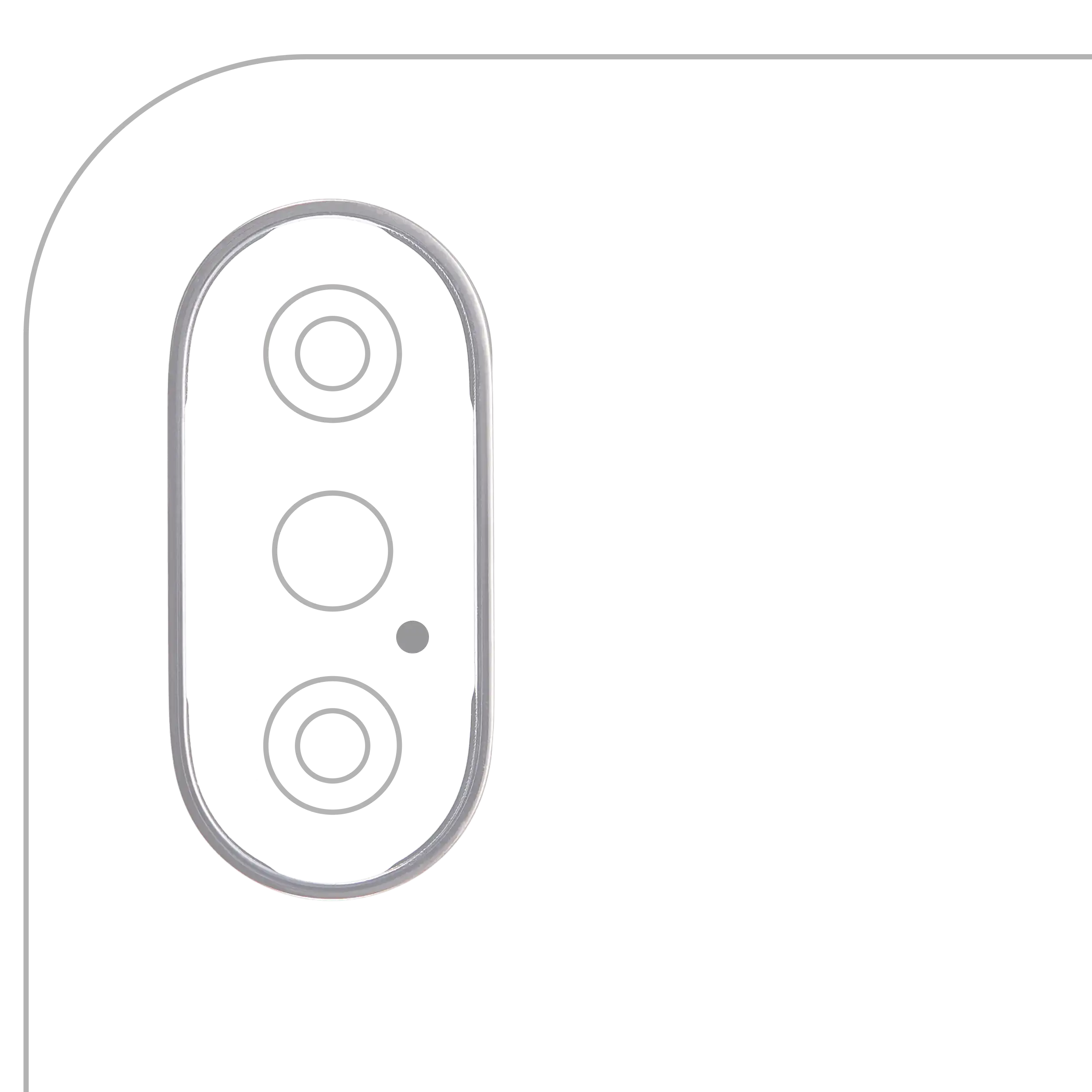 Back Camera Bezel Ring Only Compatible For Iphone X (Silver) (10 Pack)