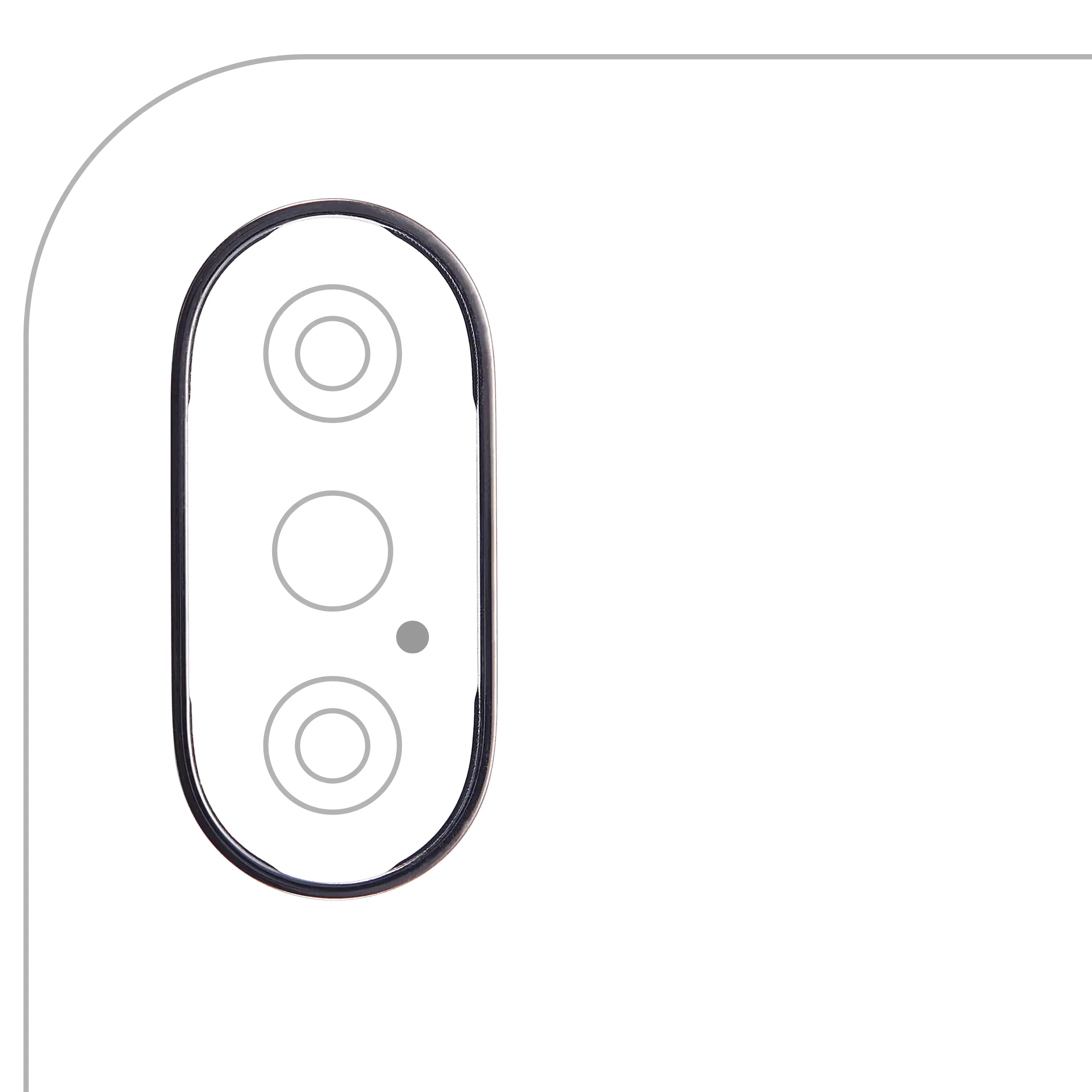 Back Camera Bezel Ring Only Compatible For Iphone X (Space Gray) (10 Pack)