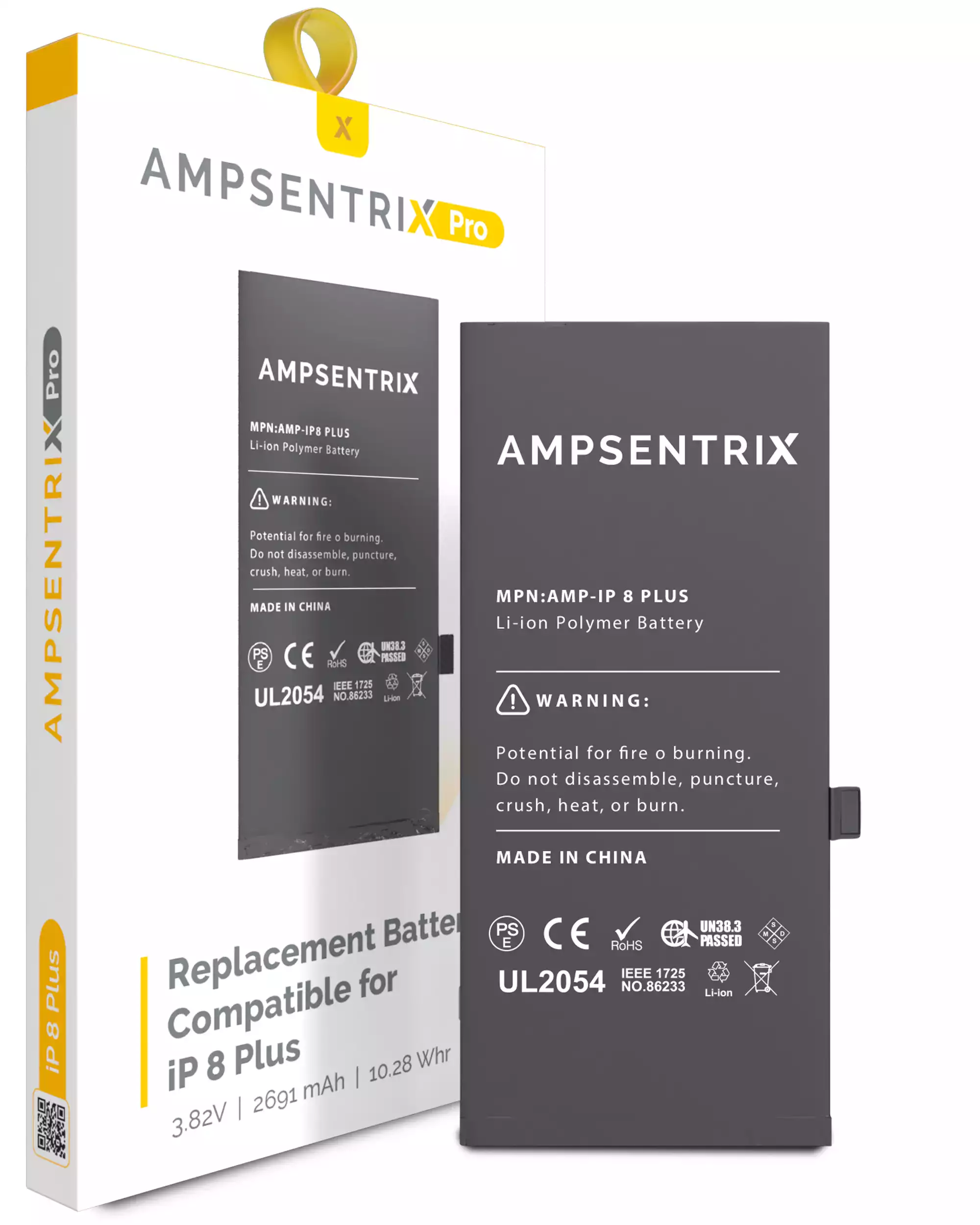 Replacement Battery Compatible For Iphone 8 Plus (Ampsentrix Pro)