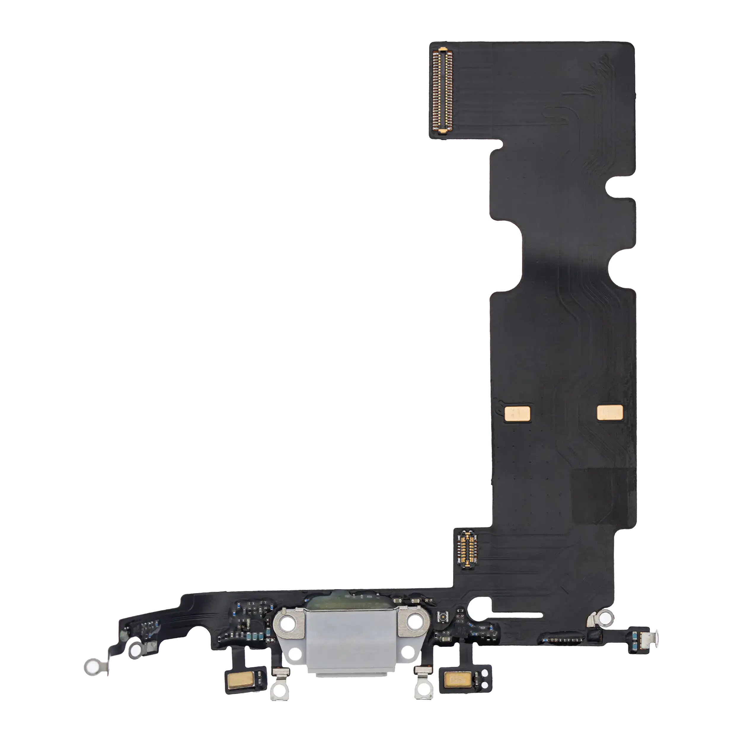Charging Port Flex Cable Compatible For Iphone 8 Plus (Premium) (Silver)