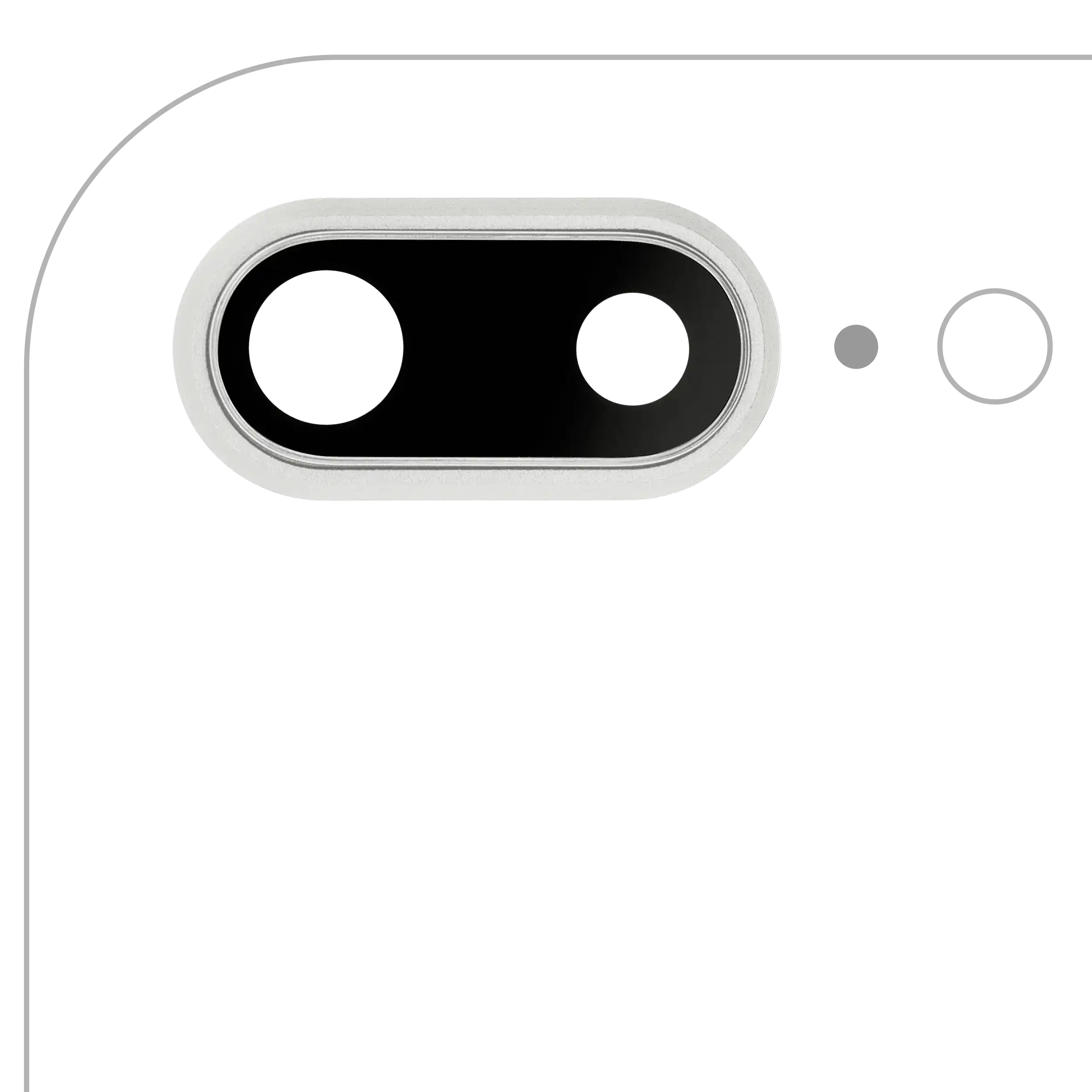 Back Camera Lens With Bracket & Bezel Compatible For Iphone 8 Plus (Aftermarket Plus) (Silver) (10 Pack)