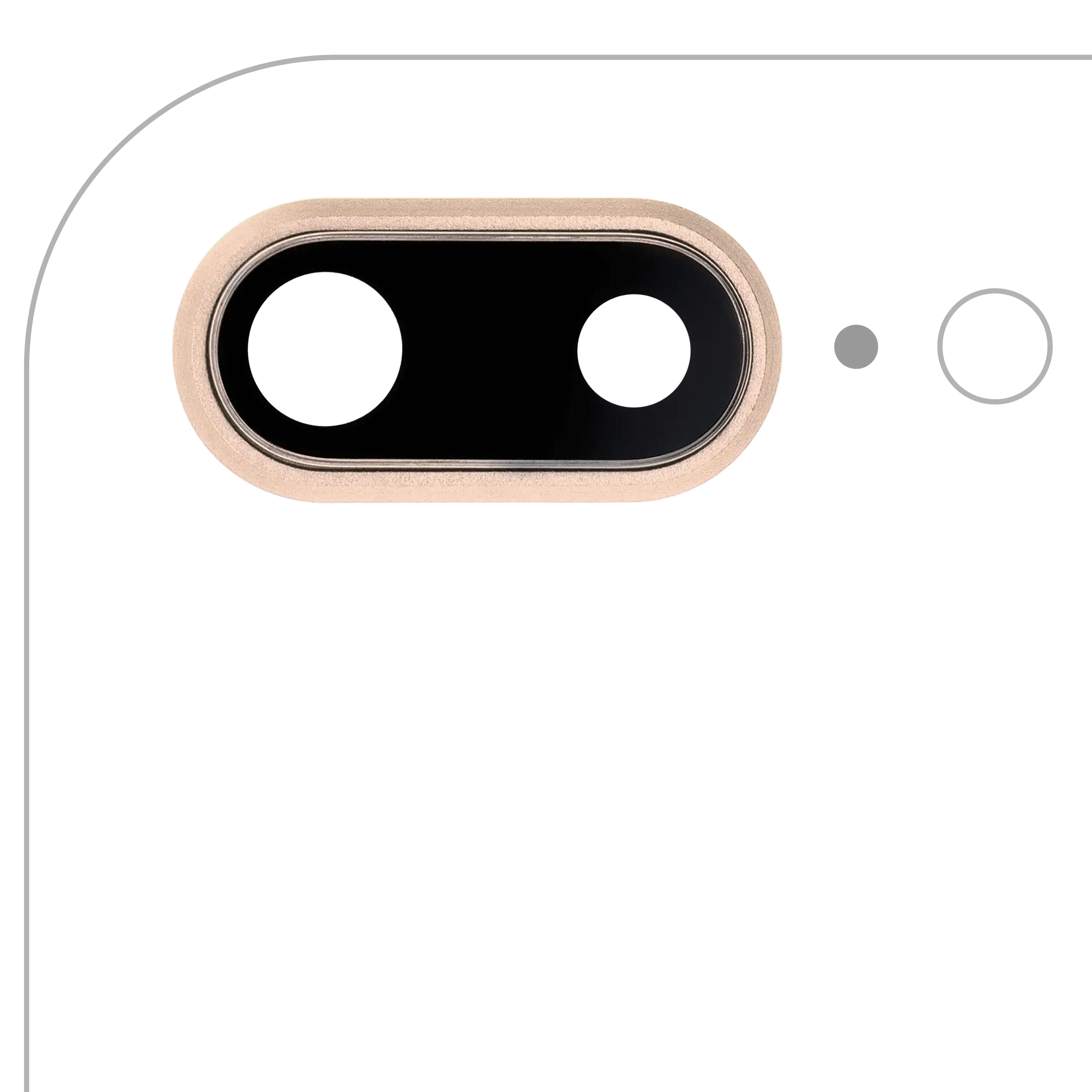 Back Camera Lens With Bracket & Bezel Compatible For Iphone 8 Plus (Gold) (10 Pack) (Real Sapphire L Premium)