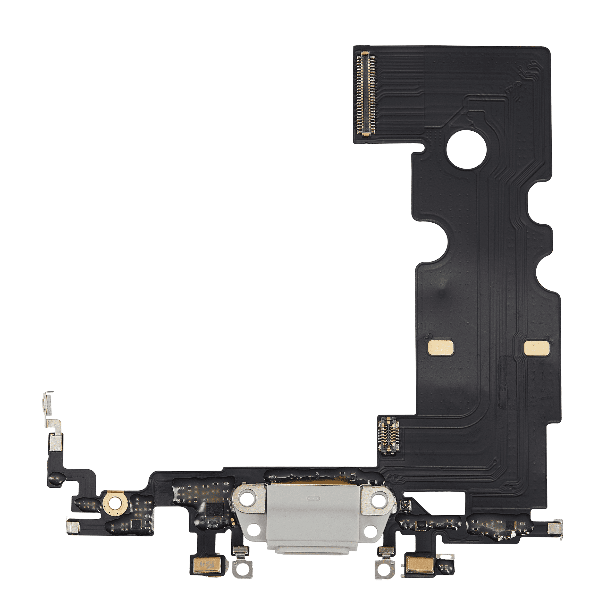 Charging Port Flex Cable Compatible For Iphone 8 (Aftermarket) (Silver)