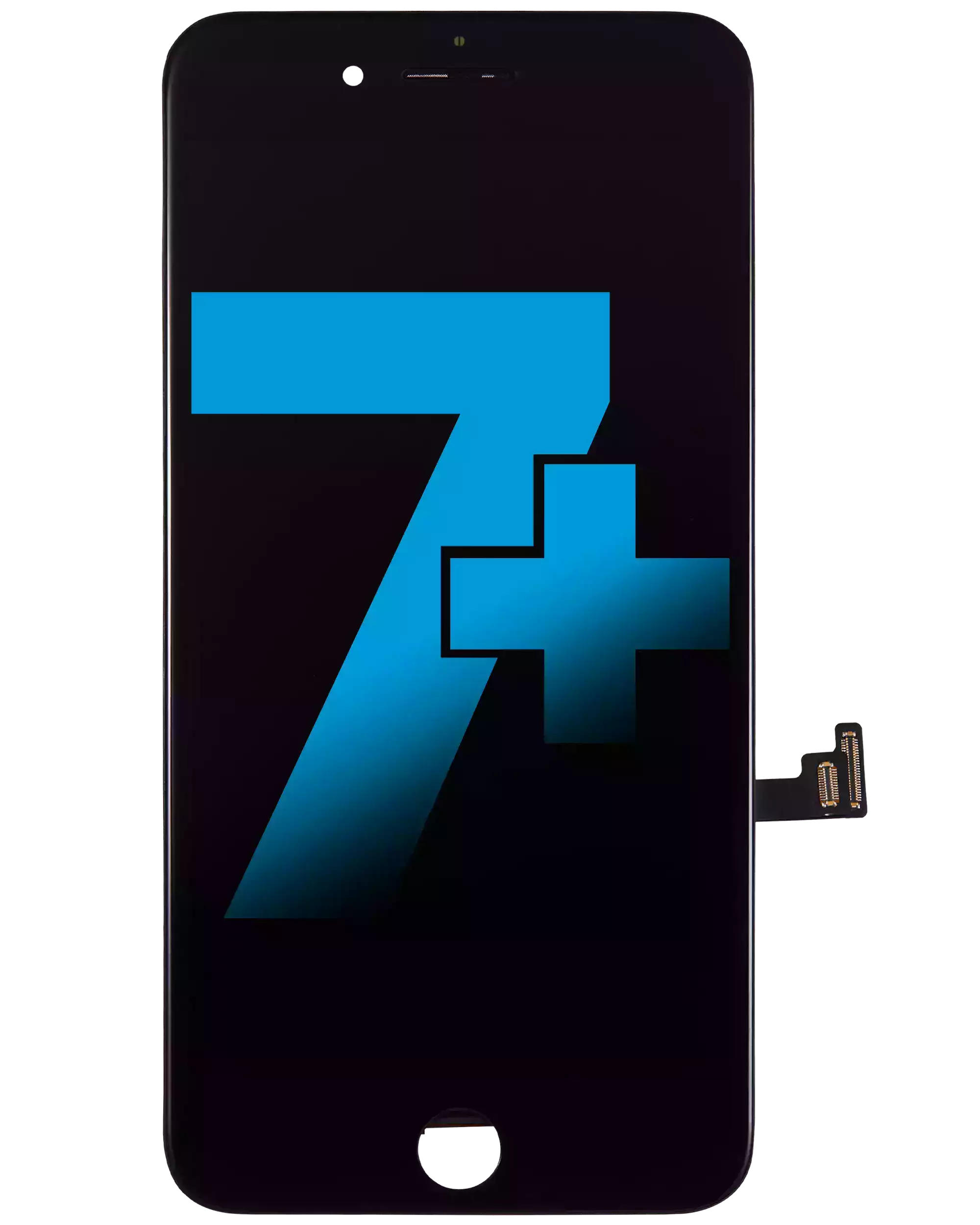 Lcd Assembly With Steel Plate Compatible For Iphone 7 Plus (Aftermarket) (Black)