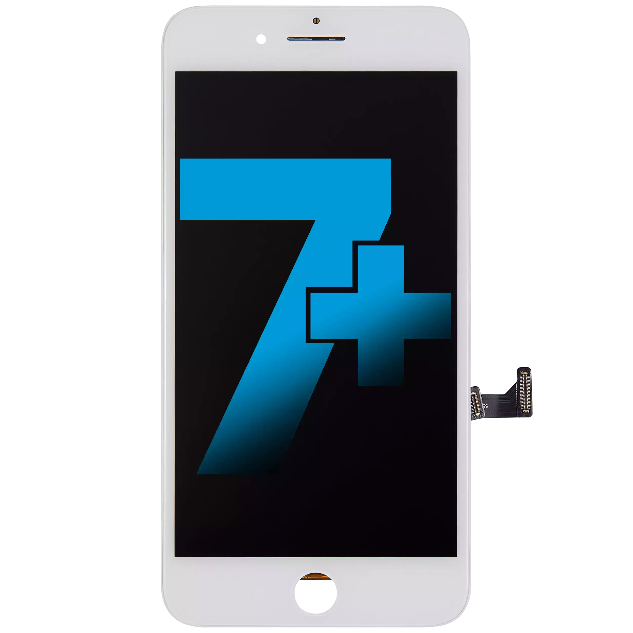 Lcd Assembly With Steel Plate Compatible For Iphone 7 Plus (Aftermarket: Aq7) (White)
