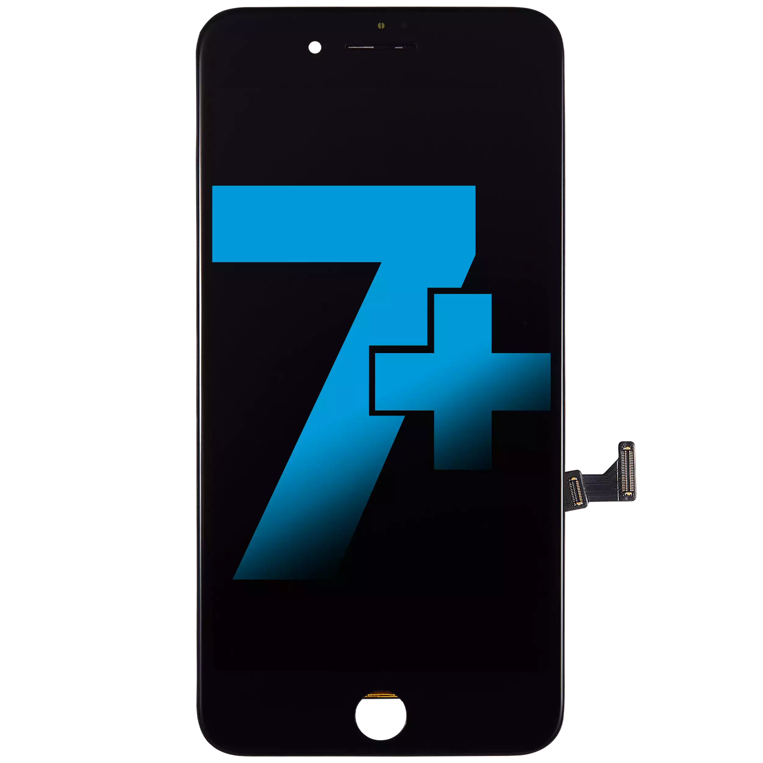 Lcd Assembly With Steel Plate Compatible For Iphone 7 Plus (Aftermarket: Aq7) (Black)