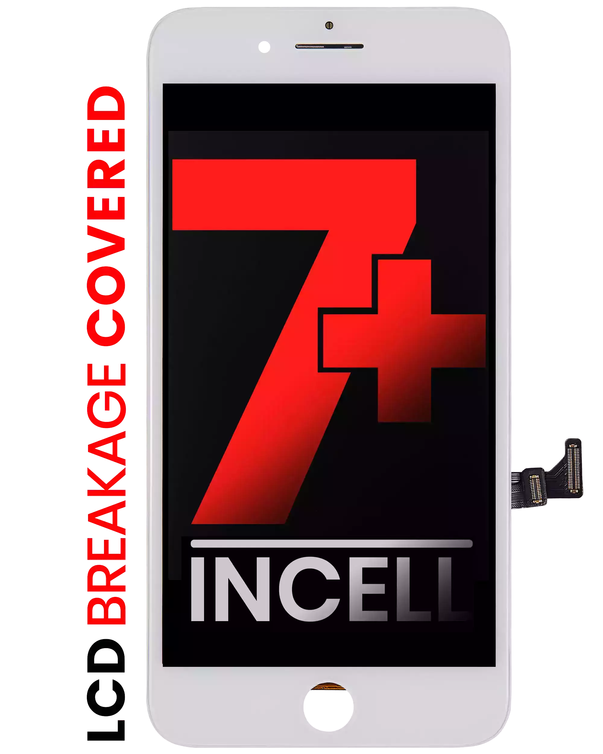 Lcd Assembly With Steel Plate Compatible For Iphone 7 Plus (Aftermarket Pro: Xo7 Incell) (White)