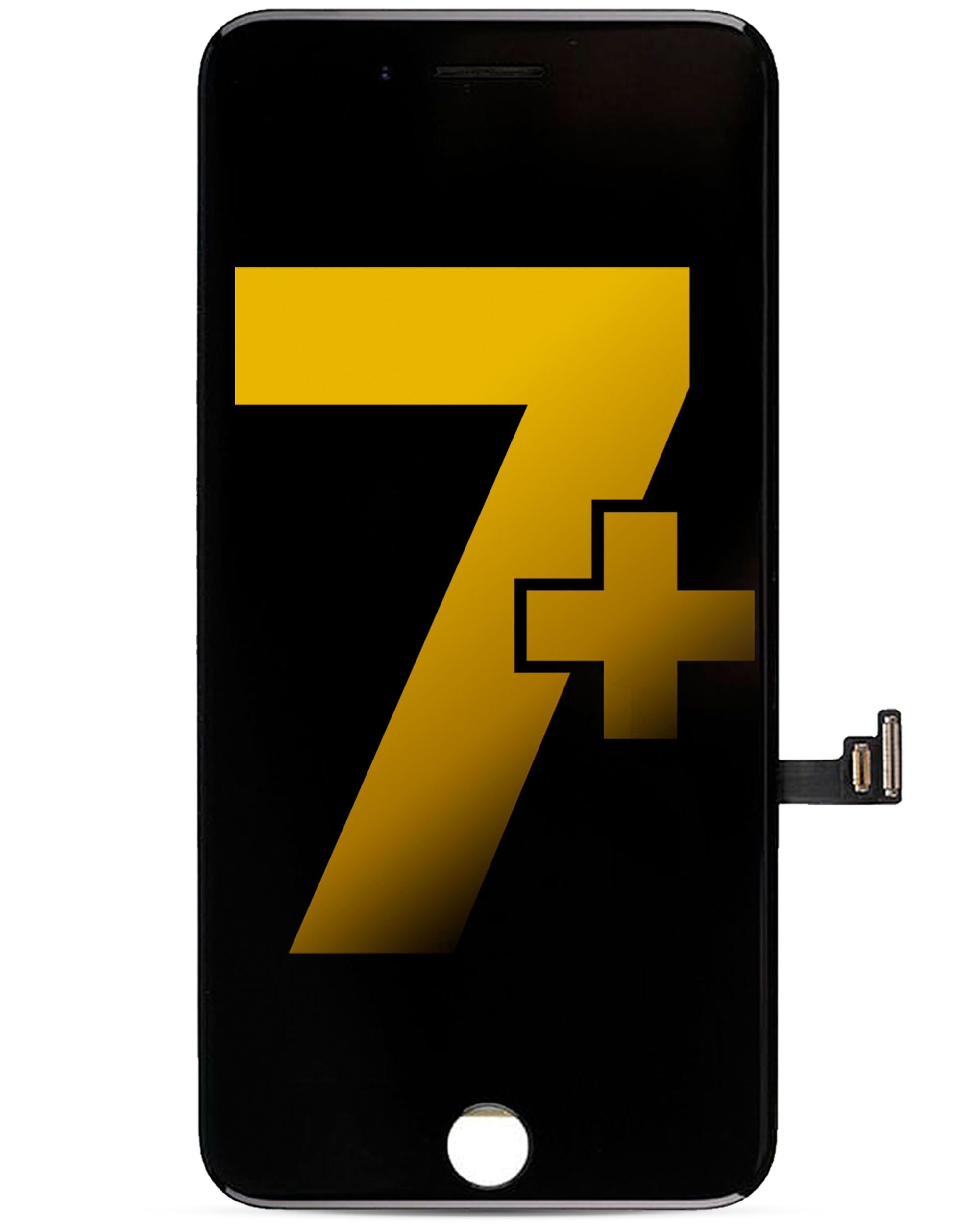 Lcd Assembly With Steel Plate Compatible For Iphone 7 Plus (Refurbished: Lg) (Black)