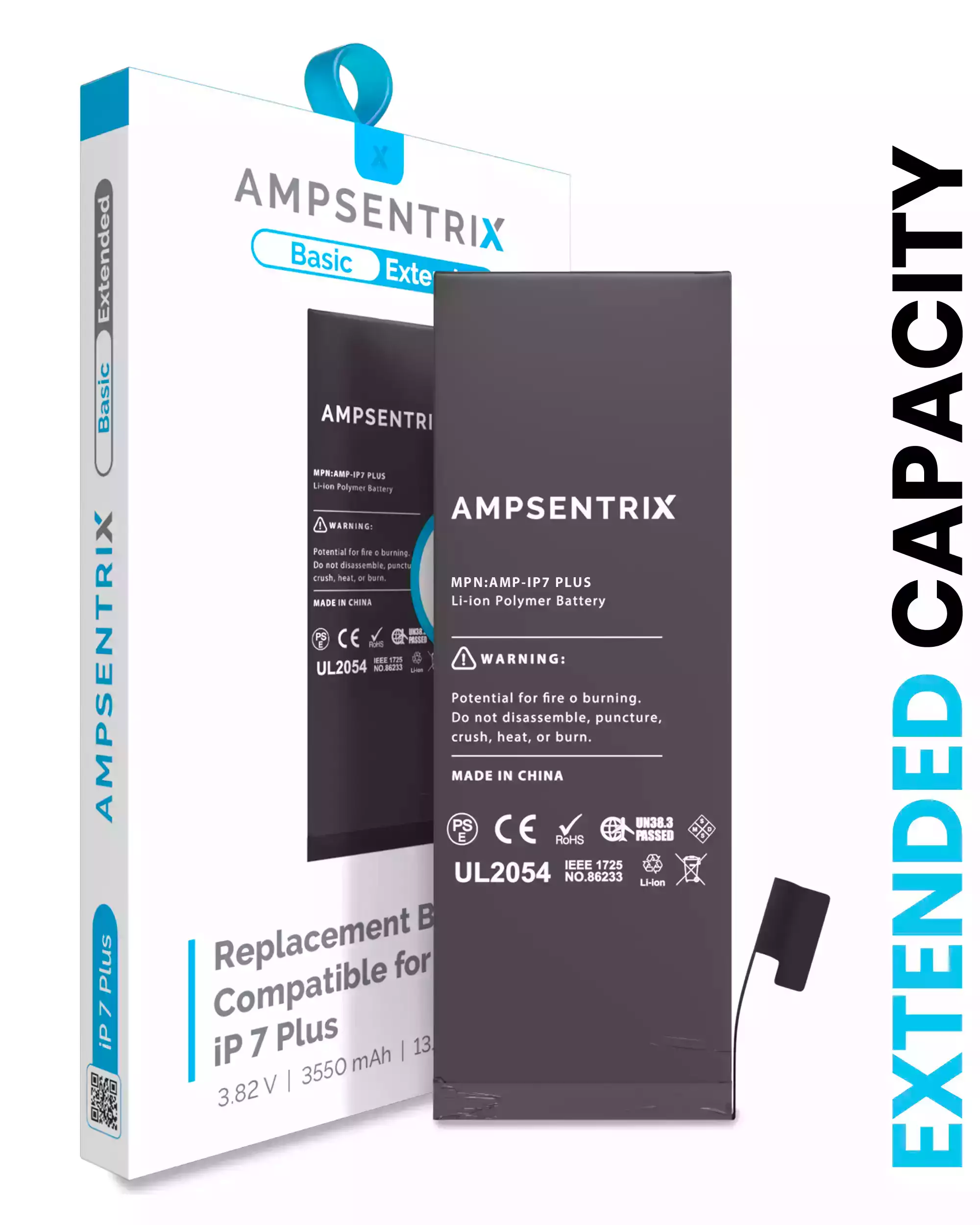 Replacement Battery Compatible For Iphone 7 Plus (Ampsentrix Basic Extended)