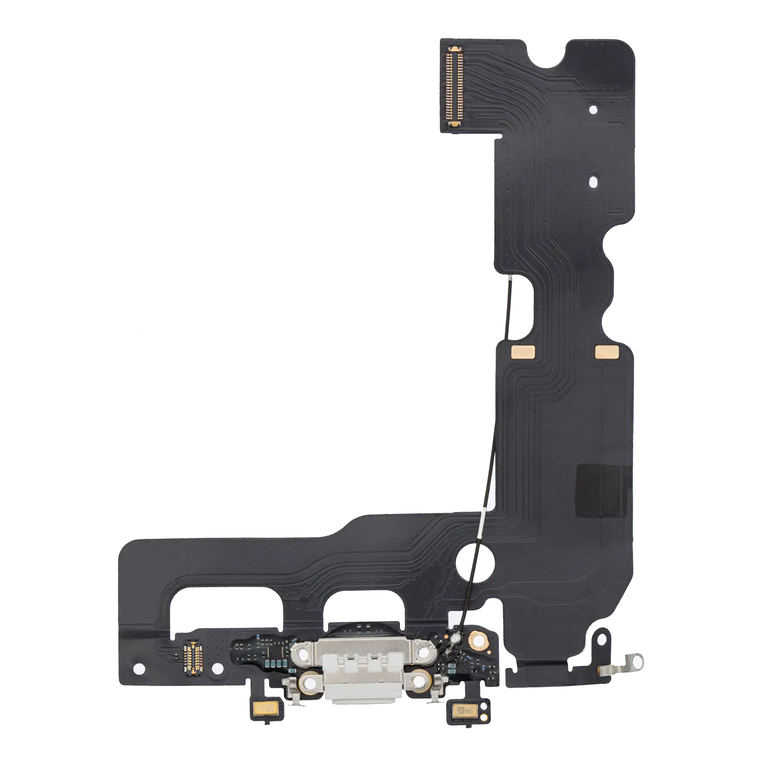 Charging Port Flex Cable Compatible For Iphone 7 Plus (Aftermarket) (Silver)