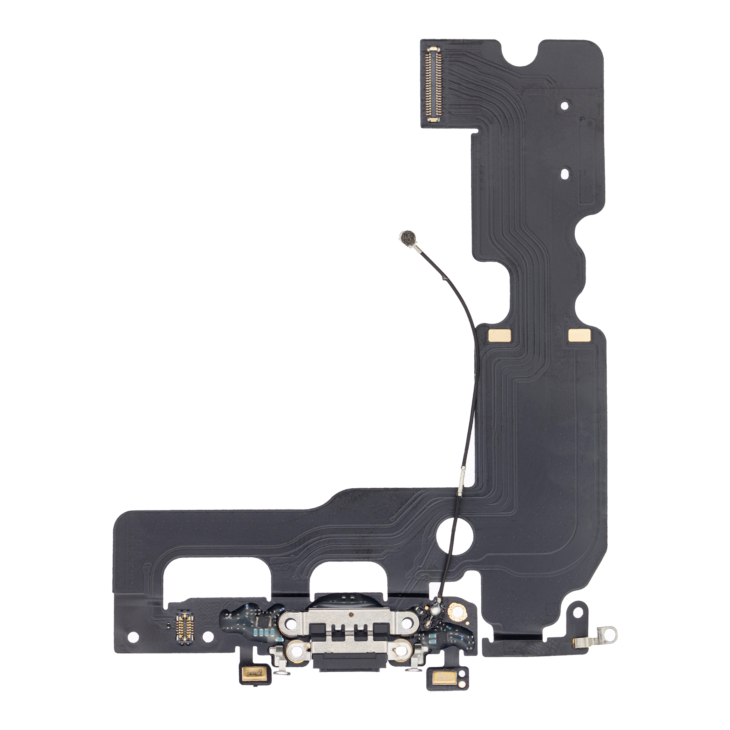 Charging Port Flex Cable Compatible For Iphone 7 Plus (Aftermarket) (Jet / Matte Black)