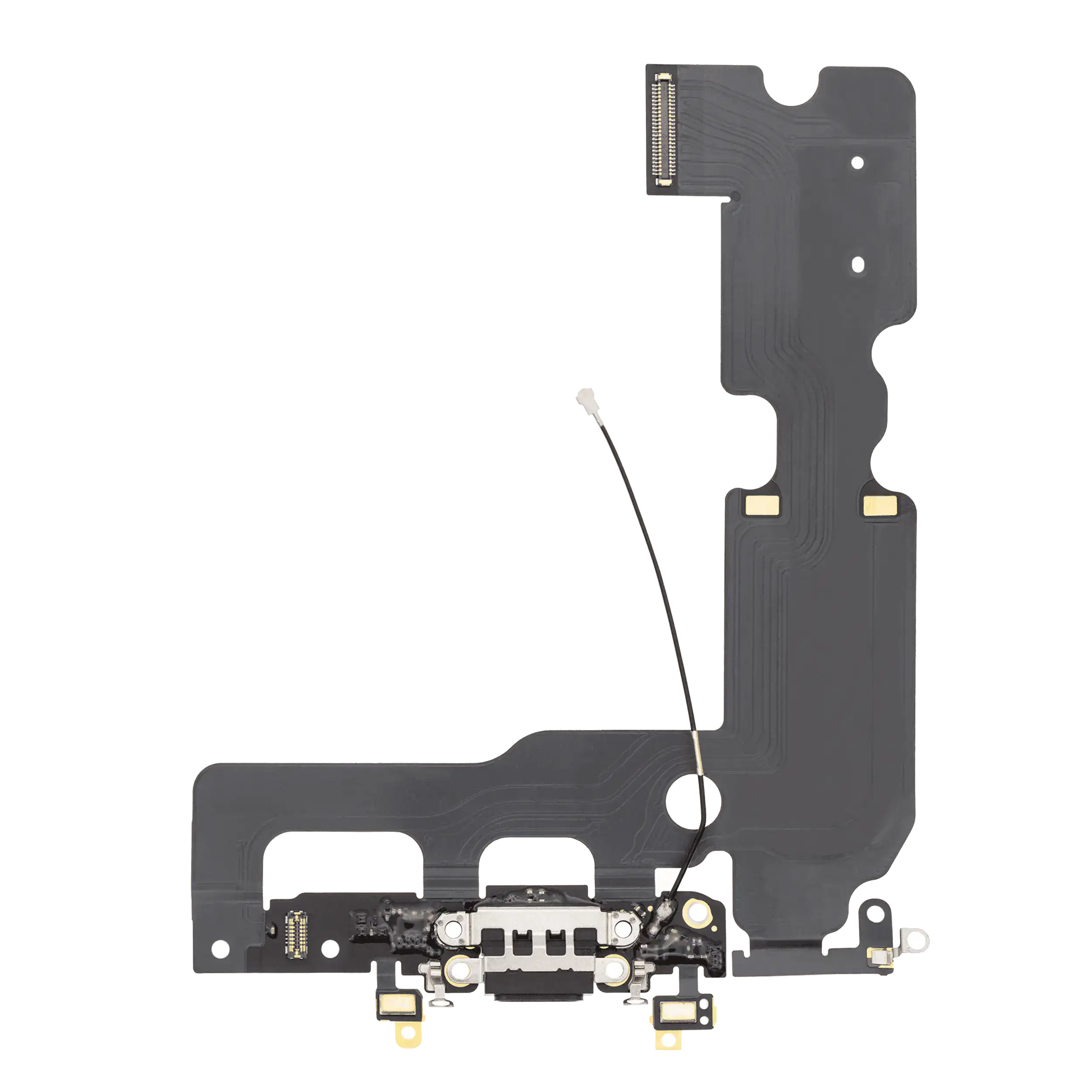 Charging Port Flex Cable Compatible For Iphone 7 Plus (Premium) (Jet / Matte Black)
