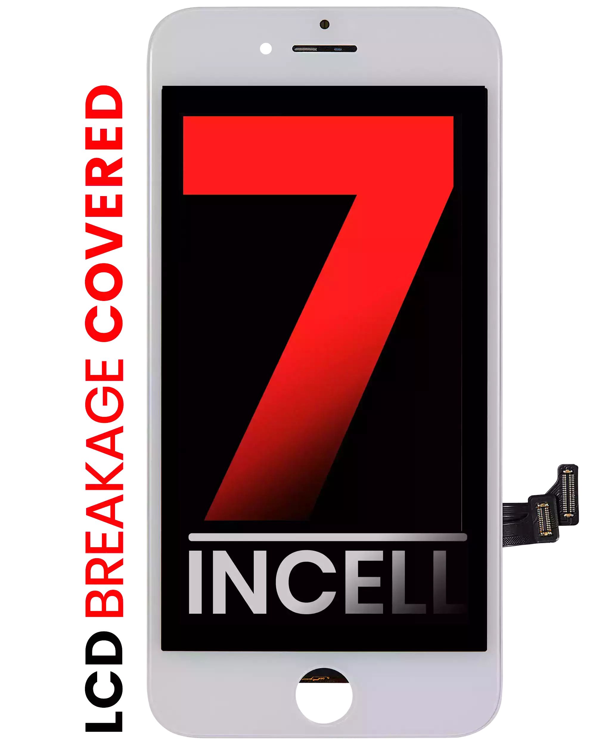 Lcd Assembly With Steel Plate Compatible For Iphone 7 (Aftermarket Pro: Xo7 Incell) (White)